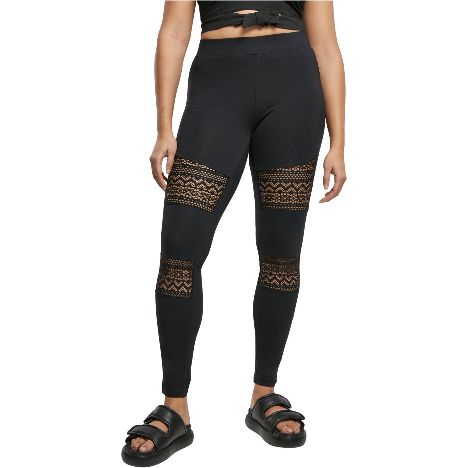 Urban Classics Ladies - Crochet Laces Strech Leggings