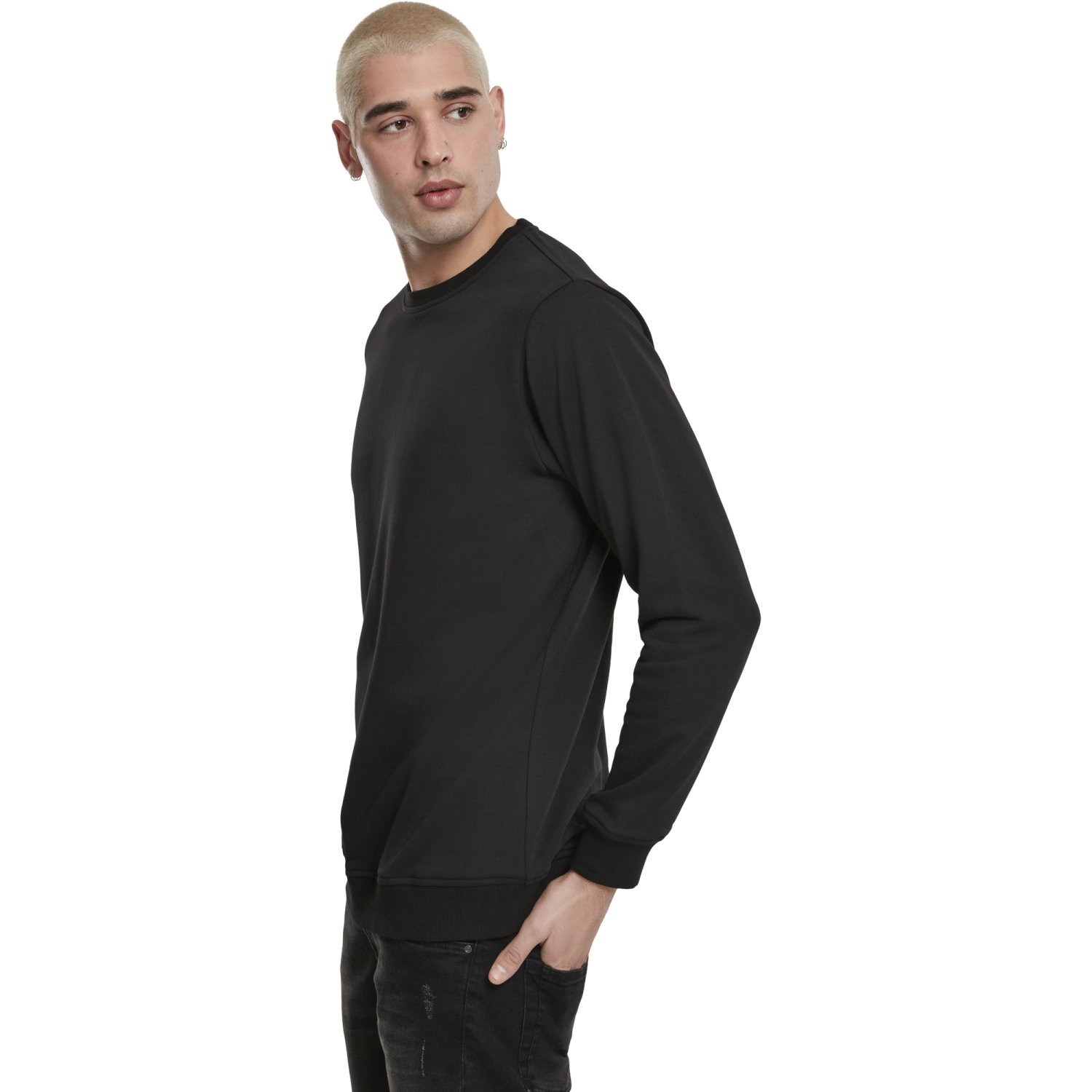 Urban Classics - BASIC TERRY Crewneck Pullover black