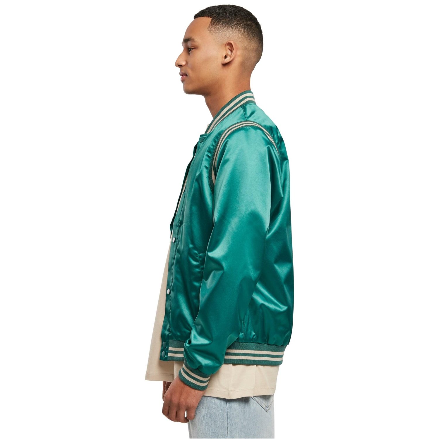 Urban Classics - Satin College Jacke green