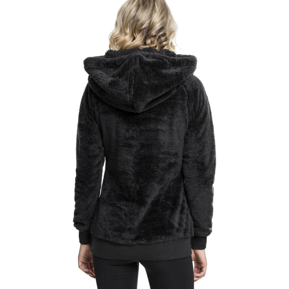 Urban Classics Ladies - TEDDY Hoody noir
