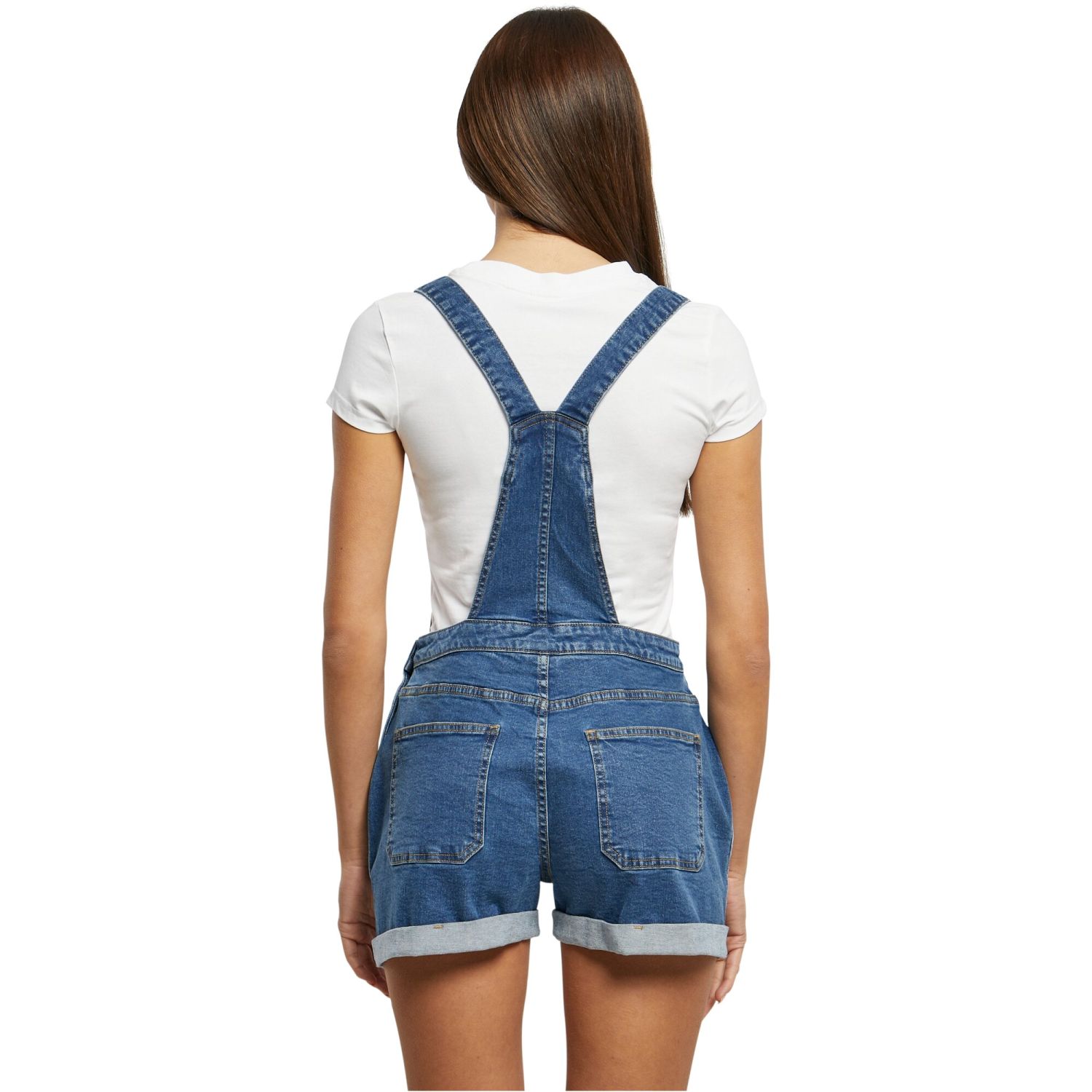 Urban Classics Ladies - Short Dungaree Salopette clearblue