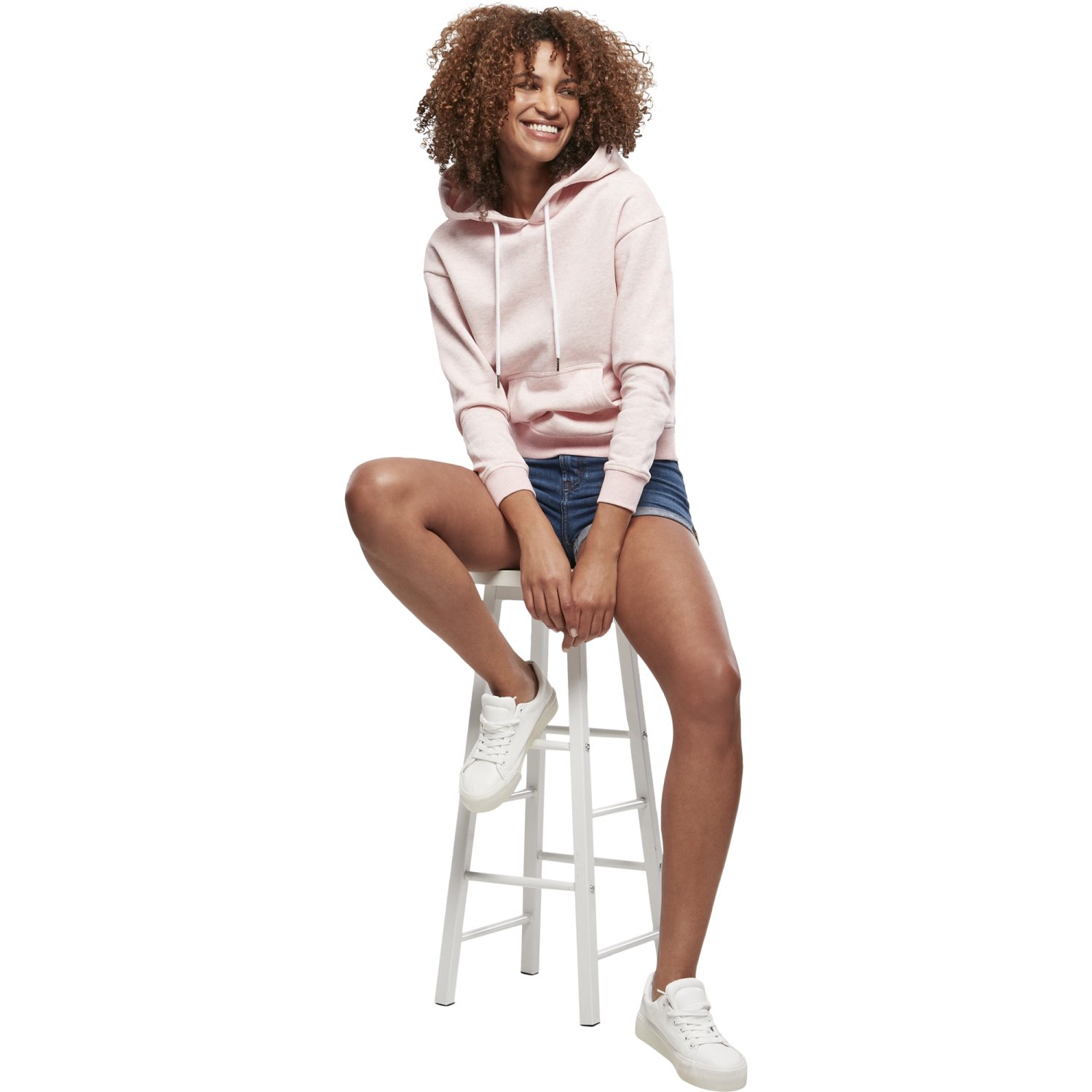 Urban Classics Ladies - MELANGE Hoody pink