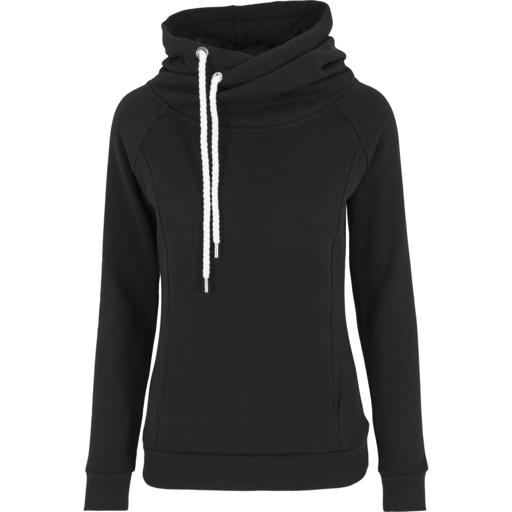 Urban Classics Ladies - RAGLAN HIGH NECK Hoody noir