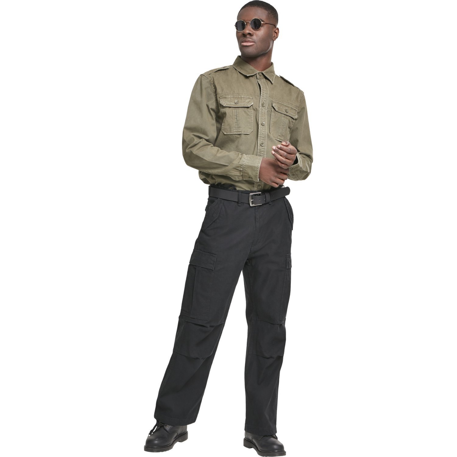 Brandit - VINTAGE Denim Shirt olive