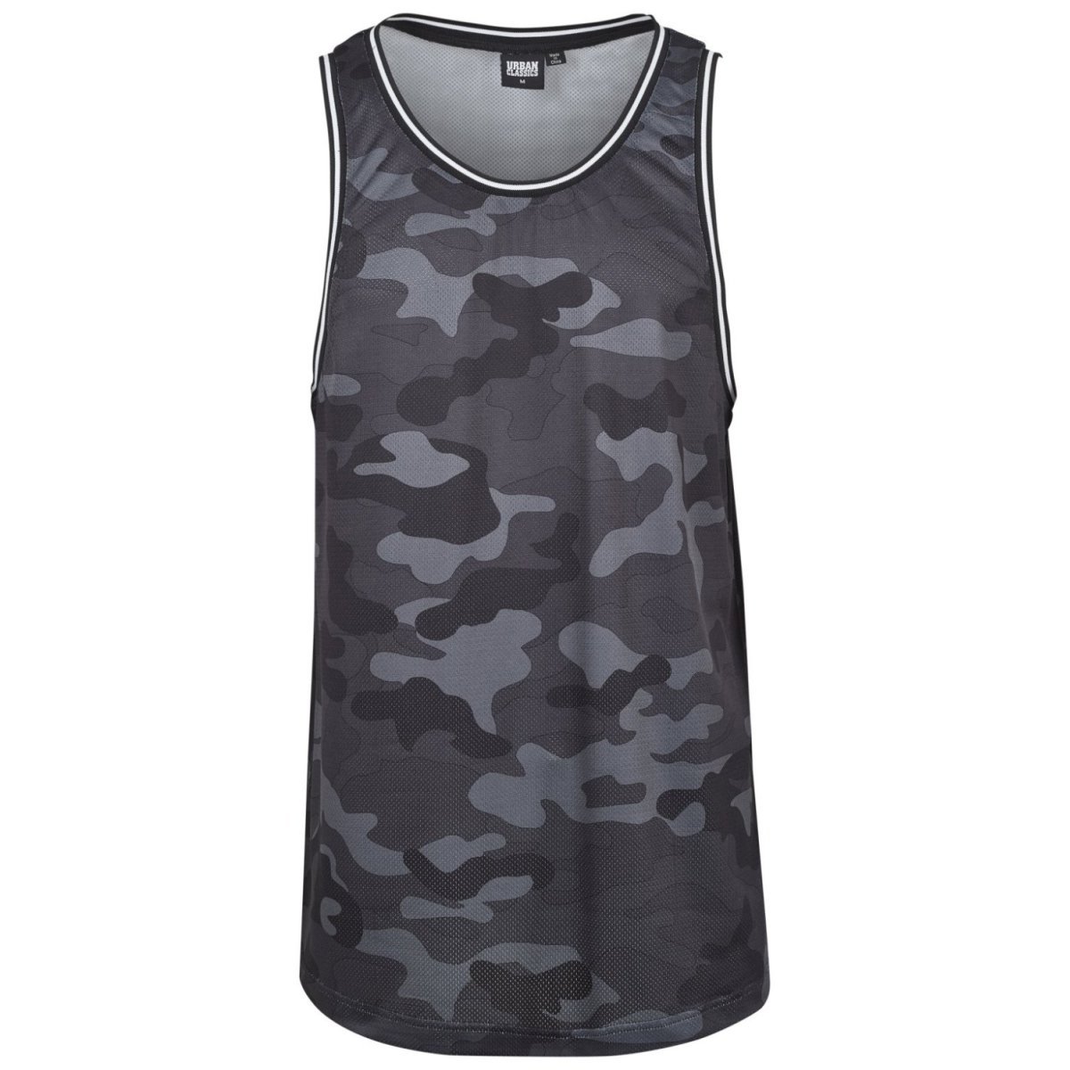 Urban Classics - MESH Tank Top dark grey camo