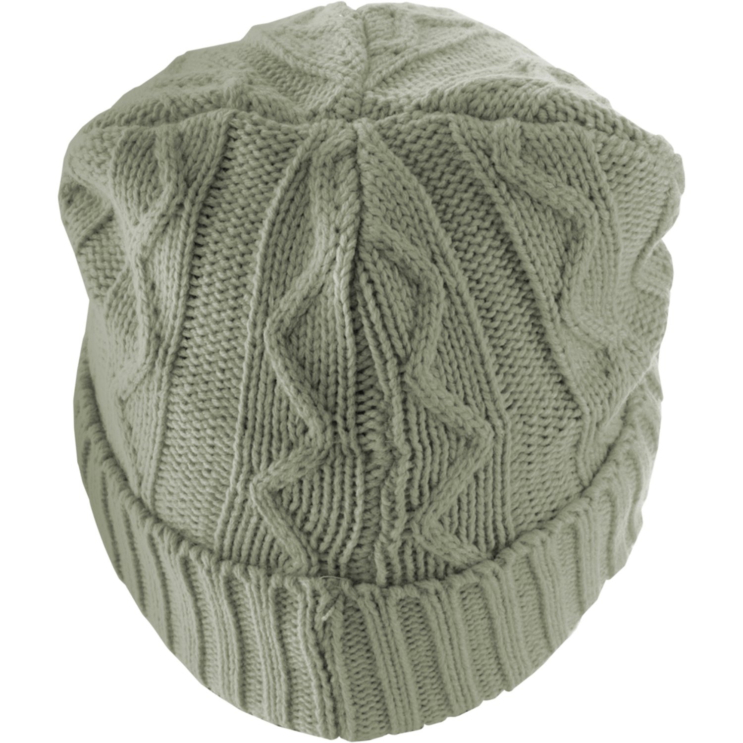 Urban Classics Winter Beanie - CABLE FLAP grey
