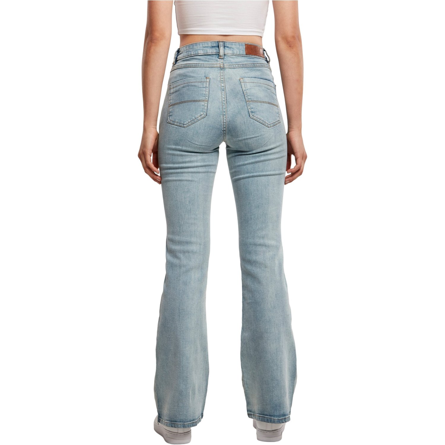 Urban Classics Ladies - High Waist Flared Denim Jeans
