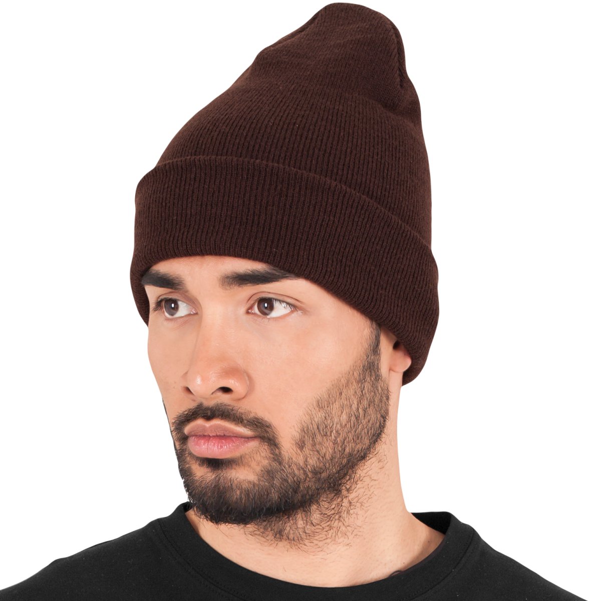 Flexfit Yupoong Heavyweight LONG Beanie - brun