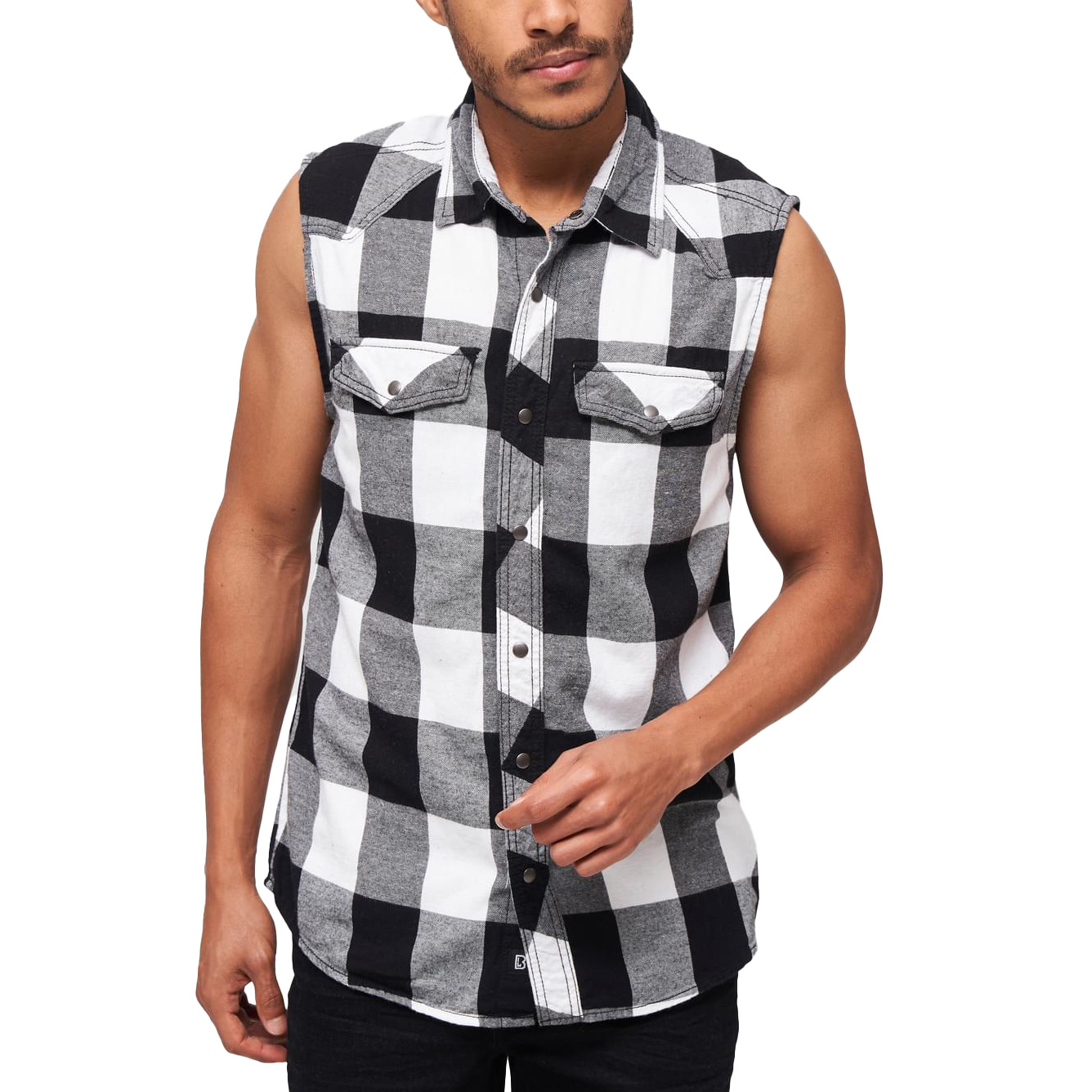 Brandit - CHECKED FLANELL Sleeveless Shirt