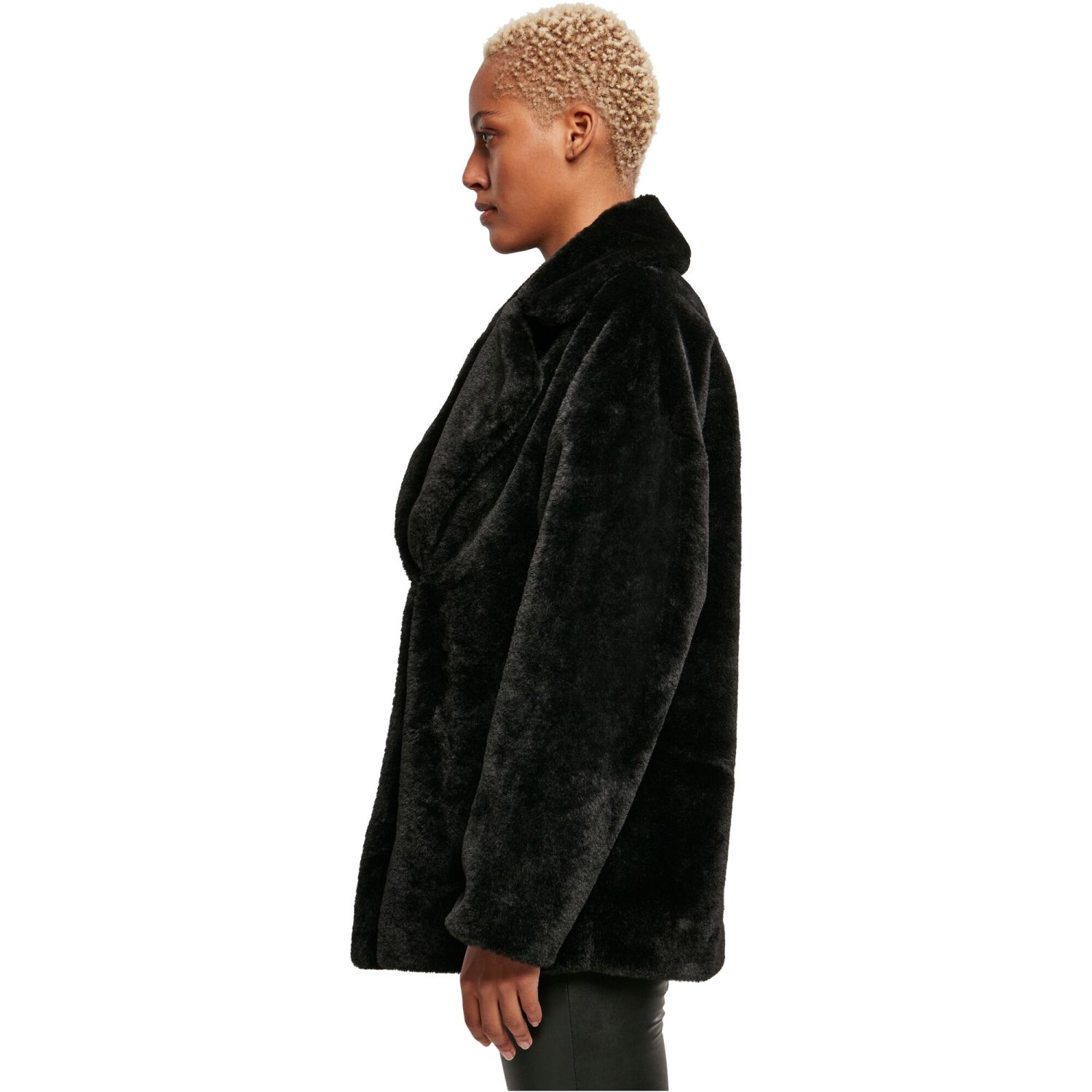 Urban Classics Ladies - LAPEL TEDDY Oversized Winterjacke