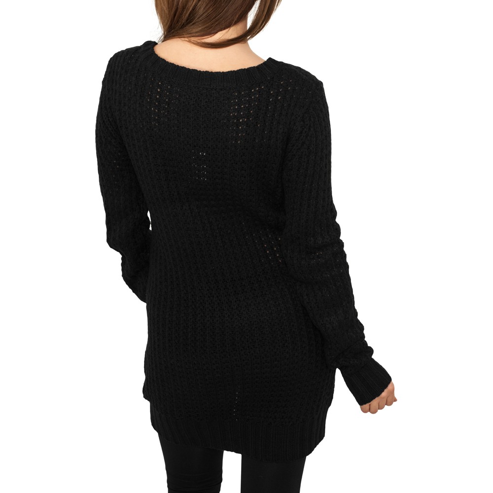 Urban Classics Ladies - LONG WIDENECK Strick Pullover