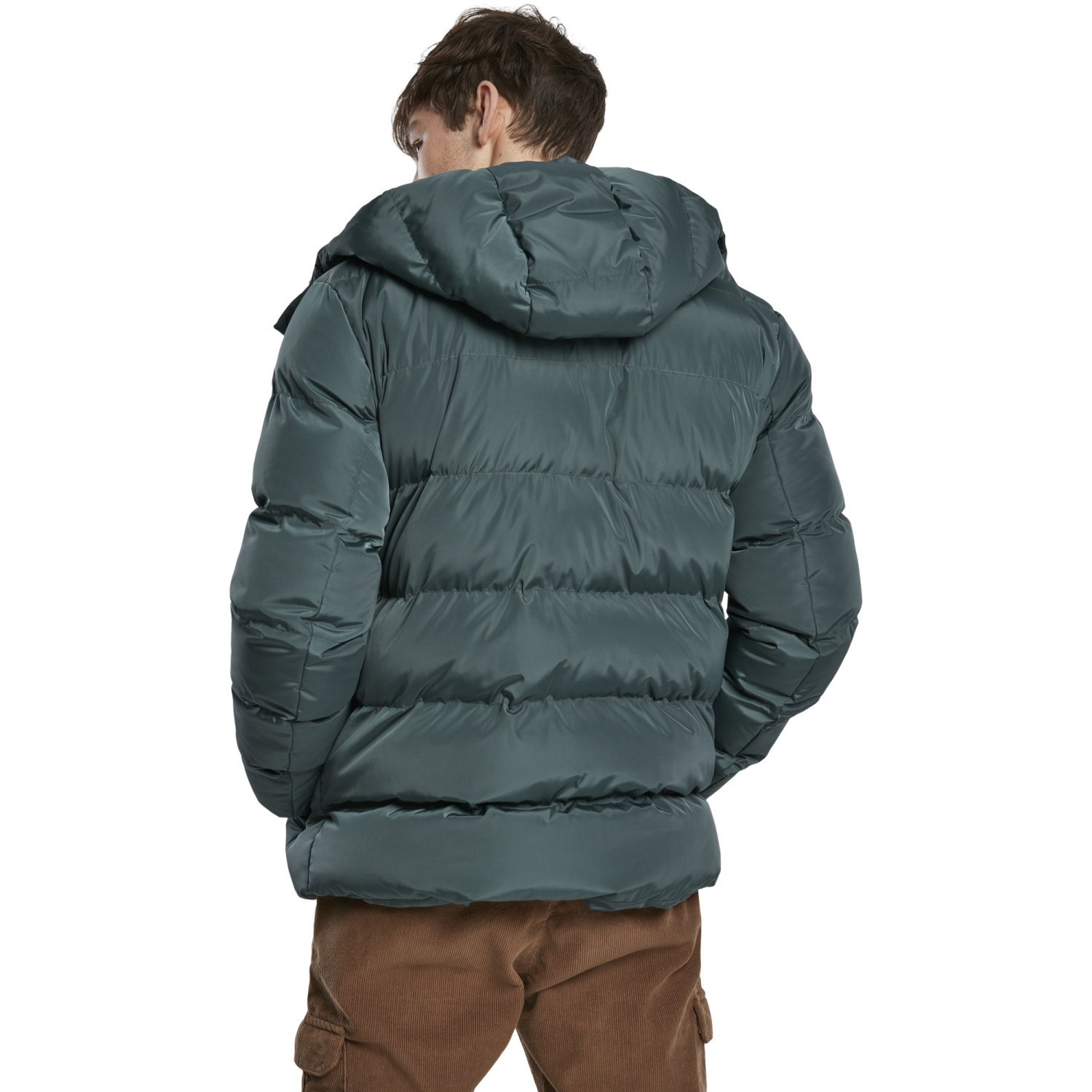 Urban Classics - HOODED PUFFER Winter Jacket bottlegreen