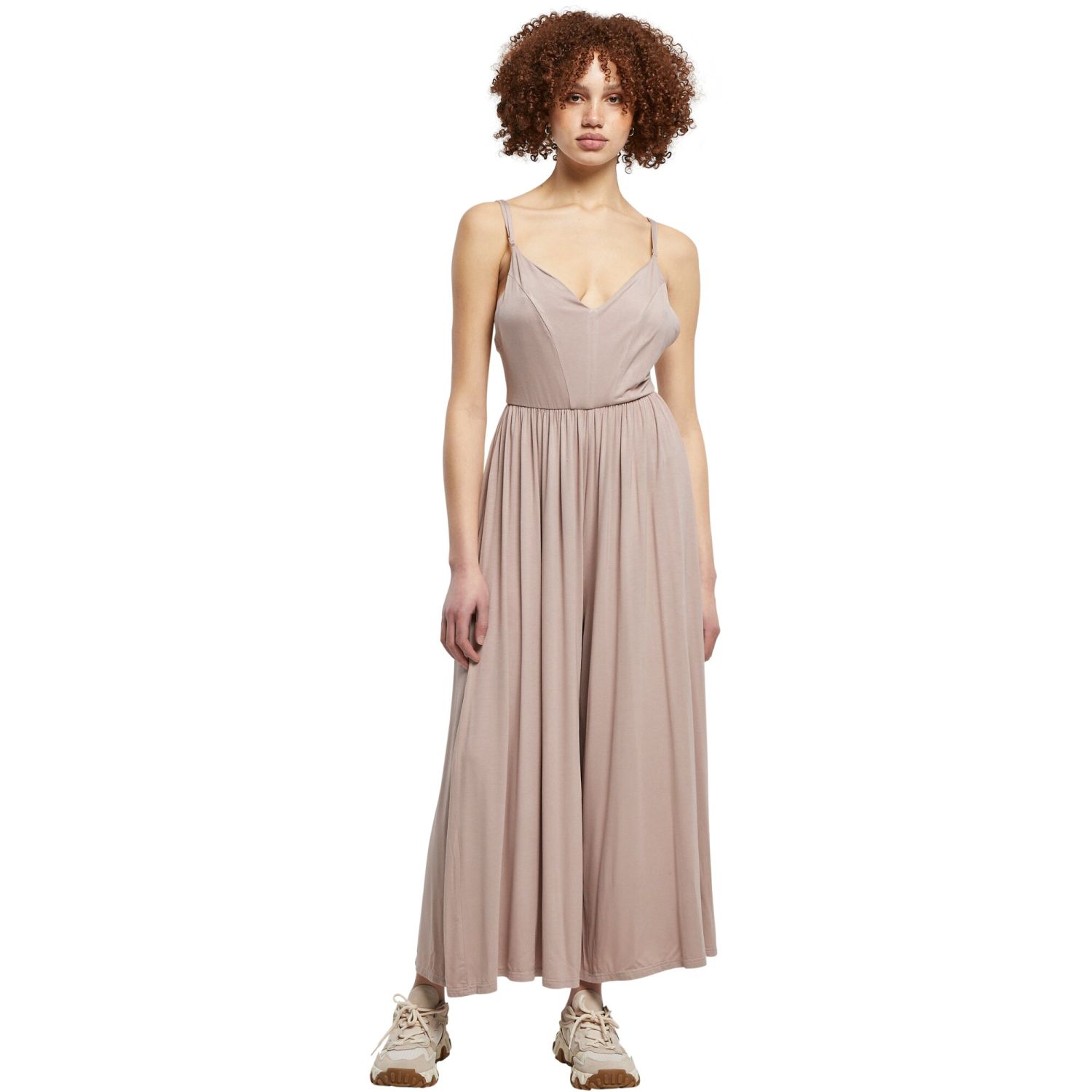 Urban Classics Ladies - MODAL Spaghetti Jumpsuit rose