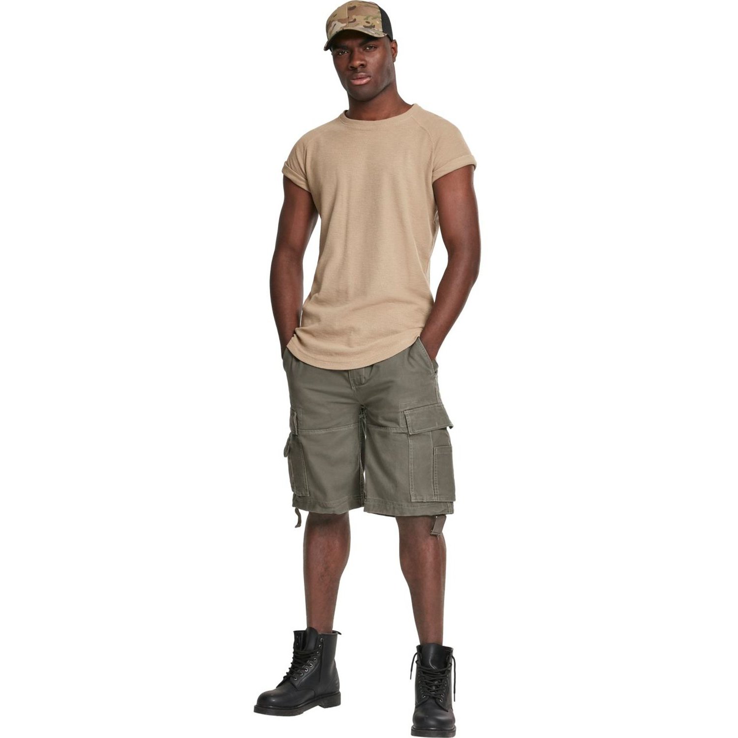 Brandit VINTAGE Outdoor Cargo Army Shorts olive