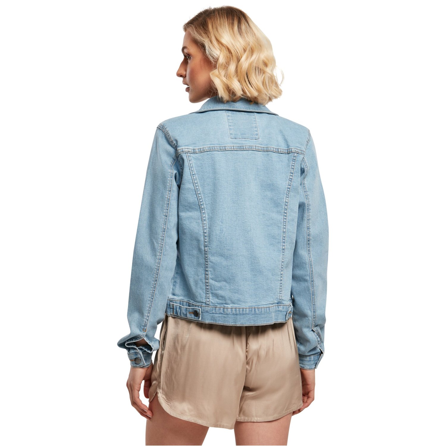 Urban Classics Ladies - Organic Denim Jacket blue bleached