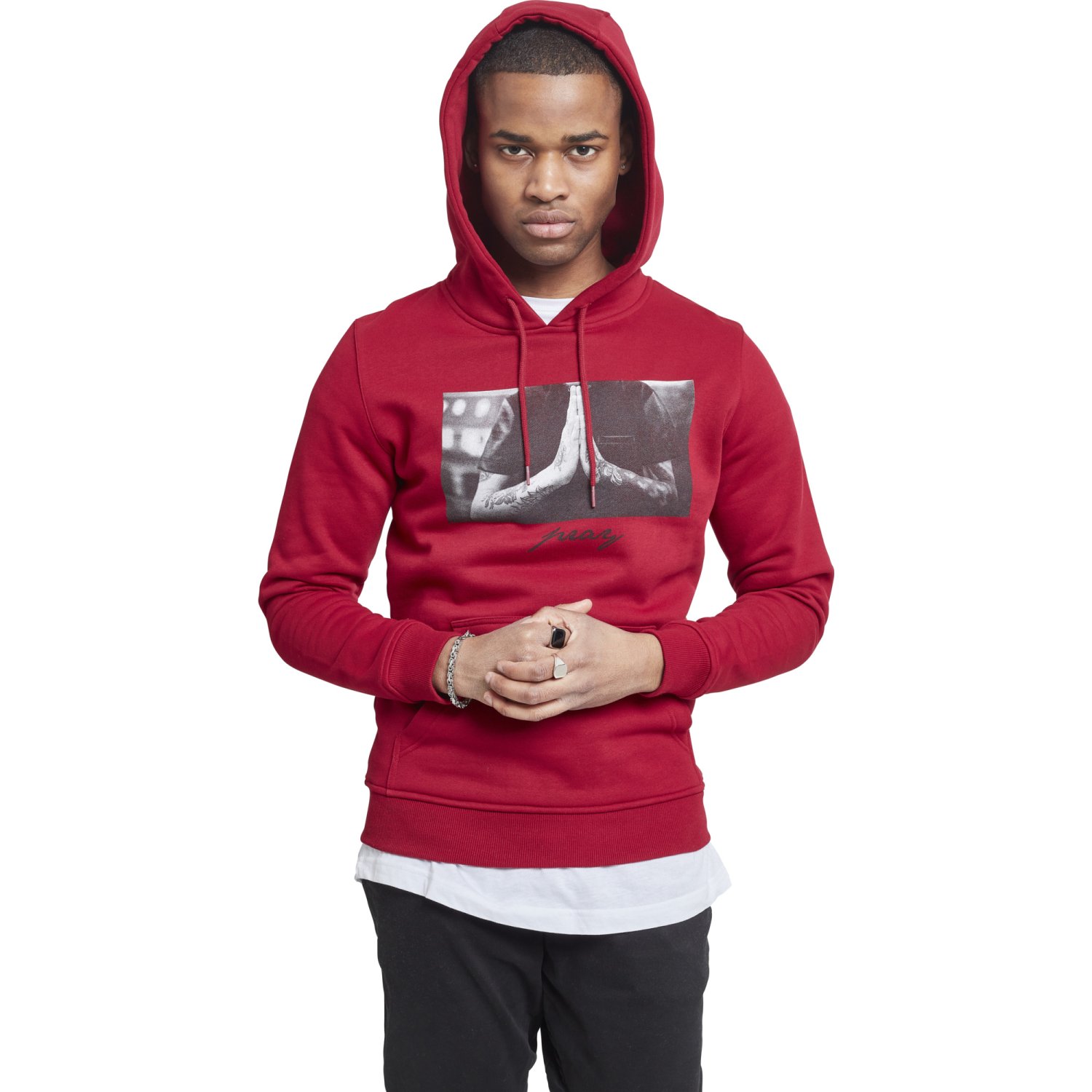Mister Tee Hoody - PRAY rubis