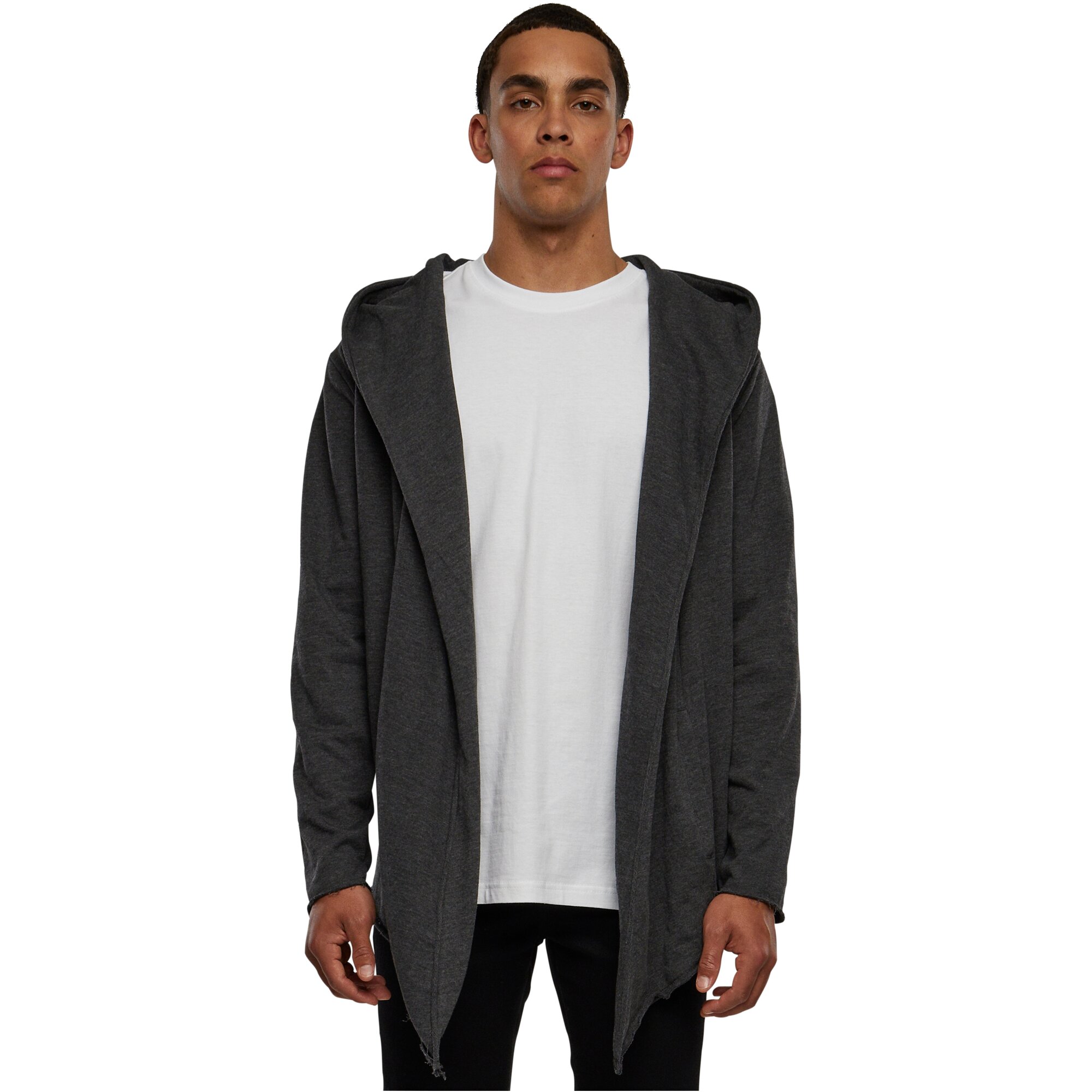 Urban Classics - OPEN EDGE LONG Cardigan charcoal