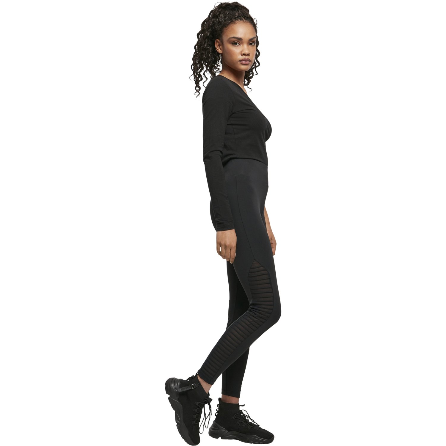 Urban Classics Ladies - Highwaist Biker TECH MESH Leggings