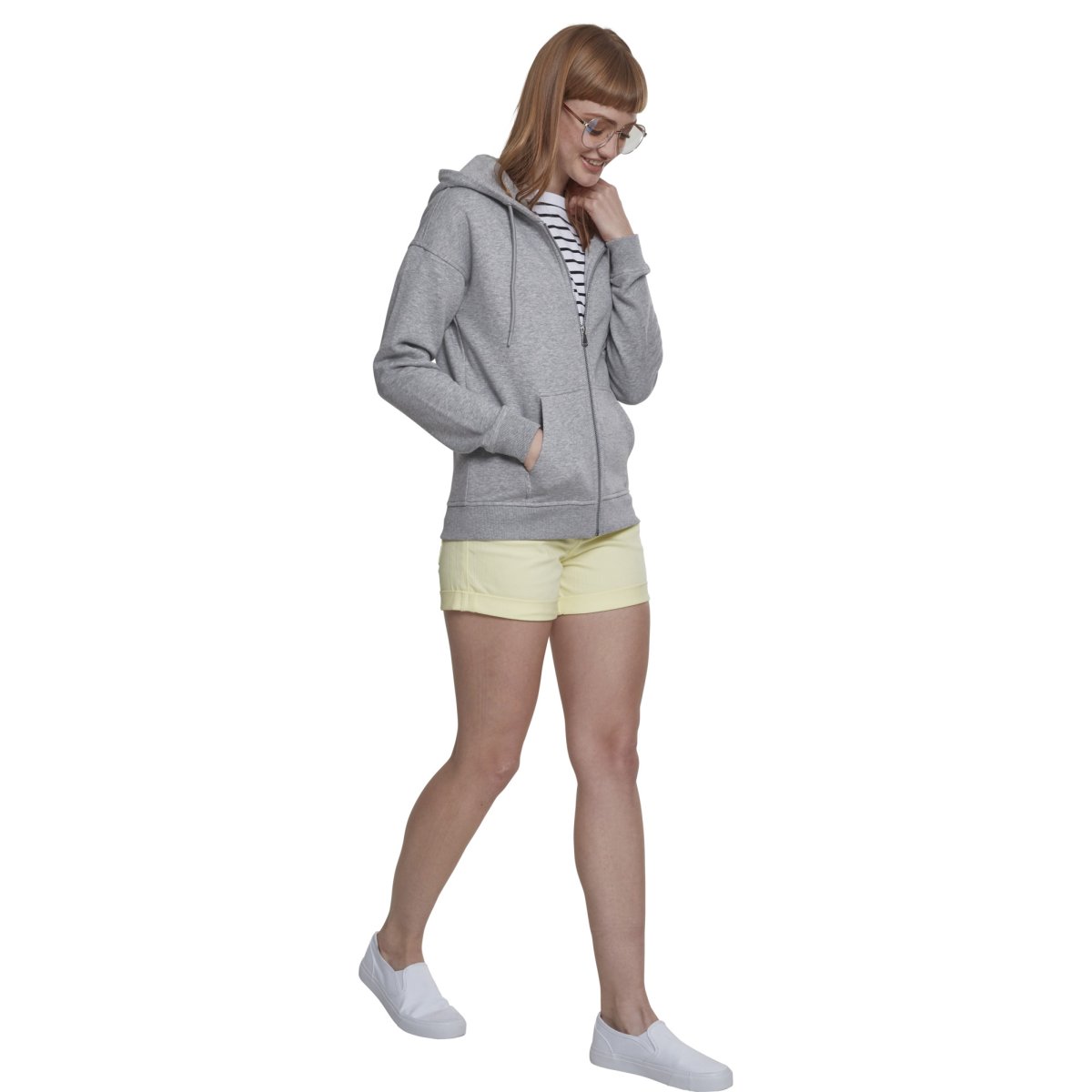 Urban Classics Ladies - BASIC Fleece Zip Hoody