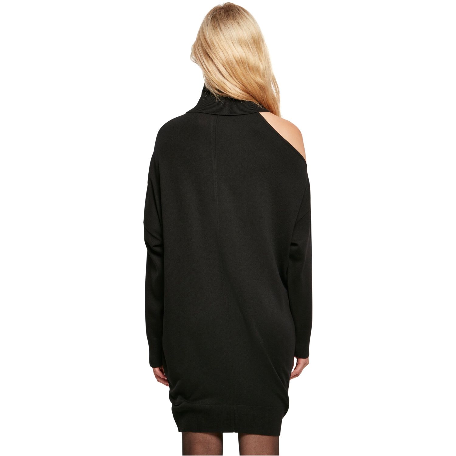 Urban Classics Ladies - One Shoulder Knit Dress black
