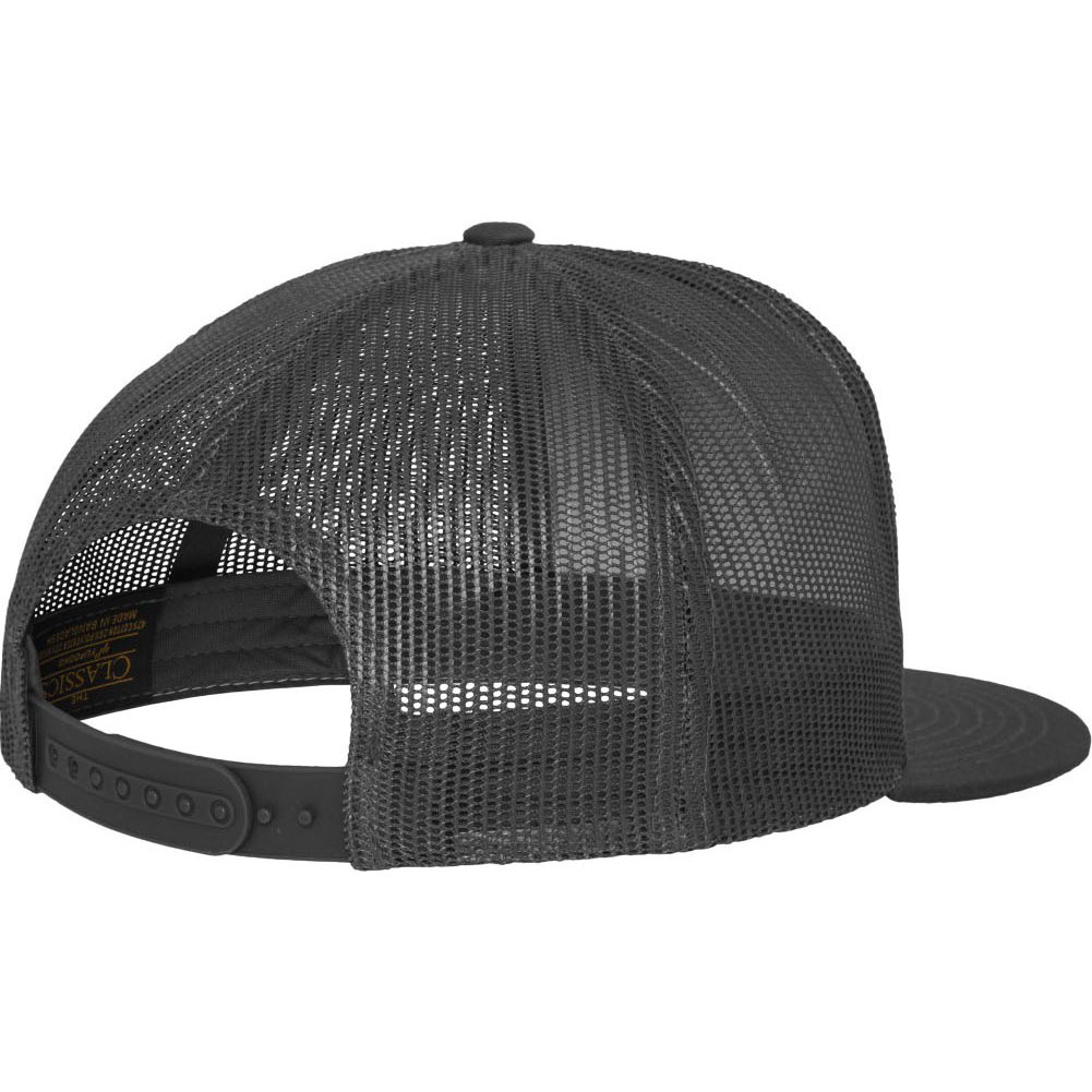 Flexfit Trucker 5-Panel Snapback Cap - charcoal