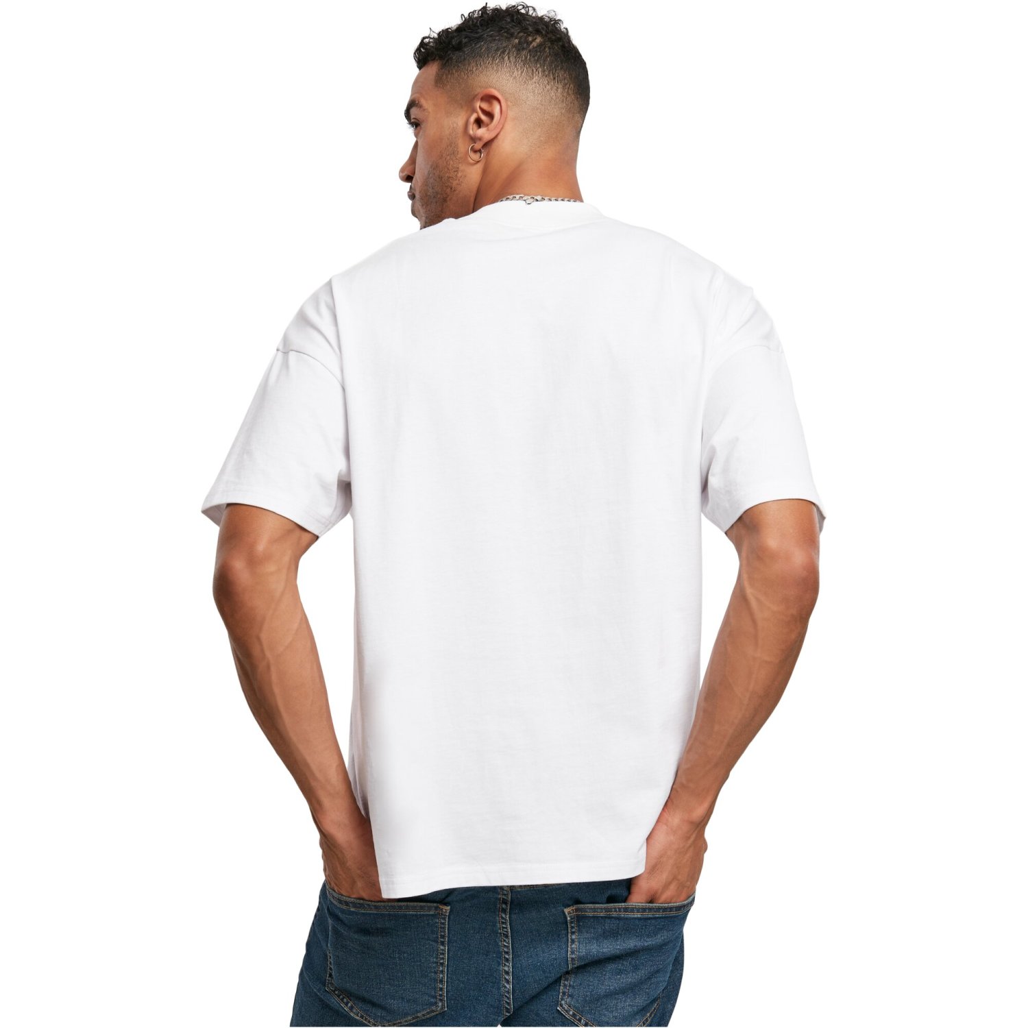 Urban Classics - Oversized Mock Neck Shirt blanc