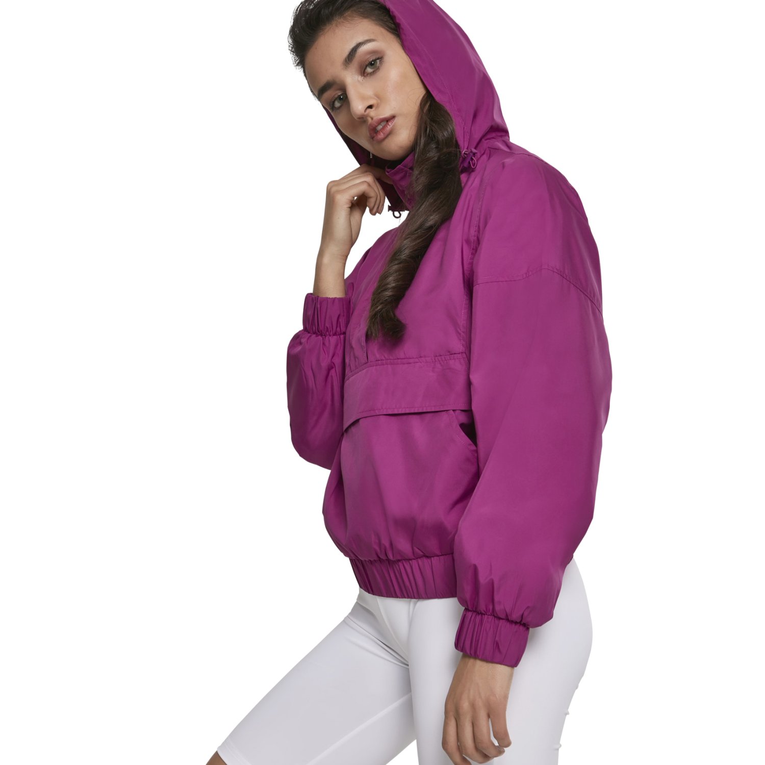 Urban Classics Ladies - PULL OVER Panel Veste violet