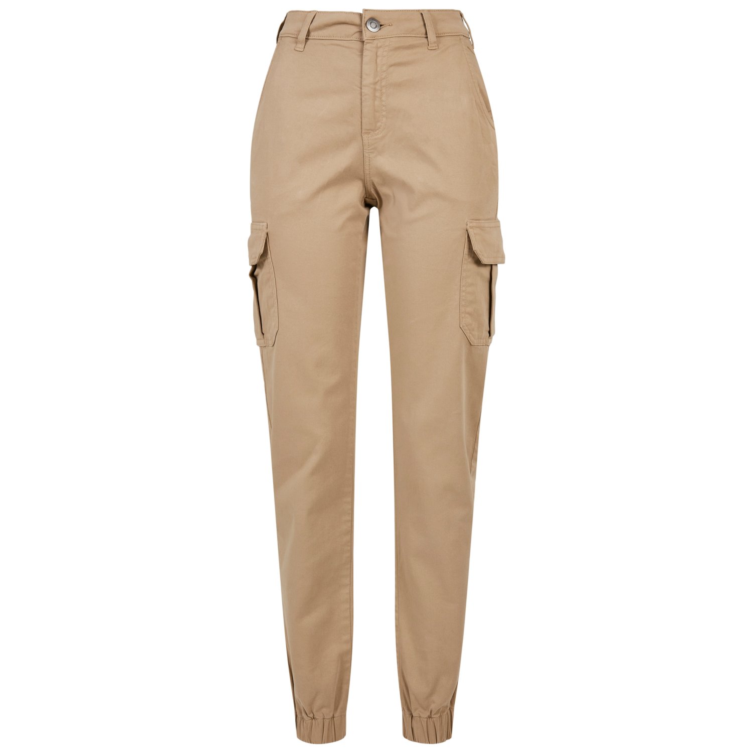 Urban Classics Ladies - High Waist Stretch Cargo Pants taupe