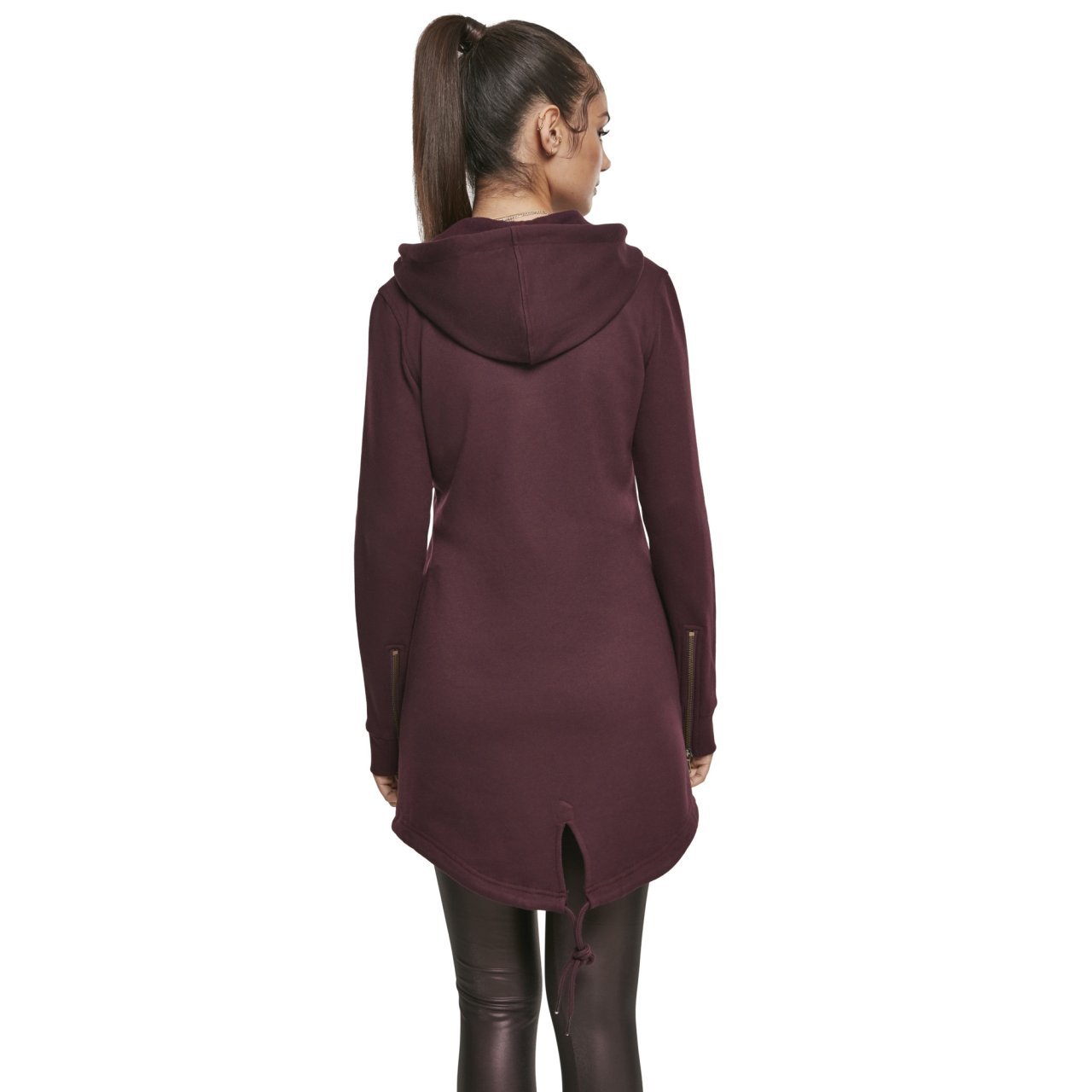 Urban Classics Ladies - SWEAT PARKA Zip Hoody redwine