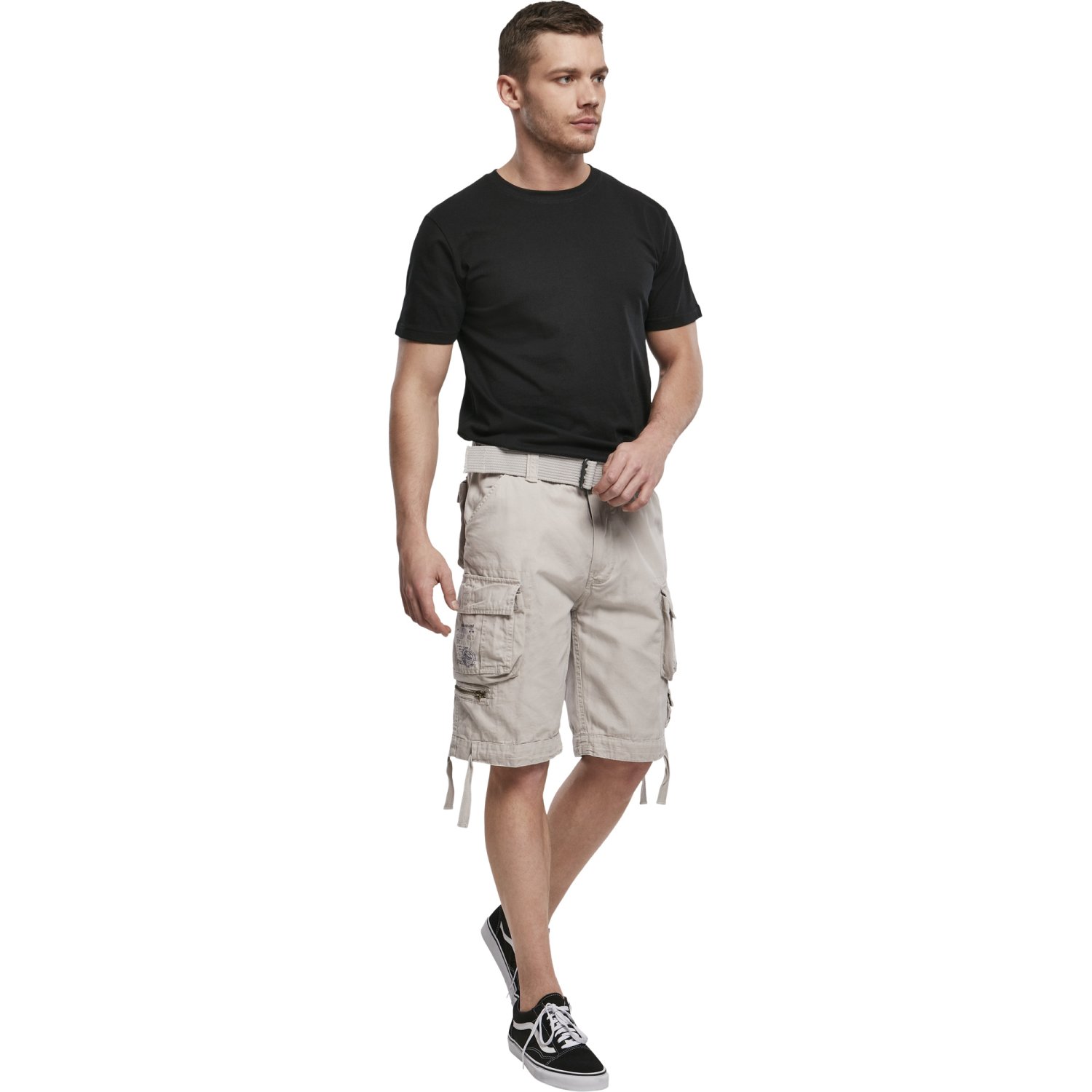 Brandit SAVAGE Vintage Worker Cargo Army Shorts white