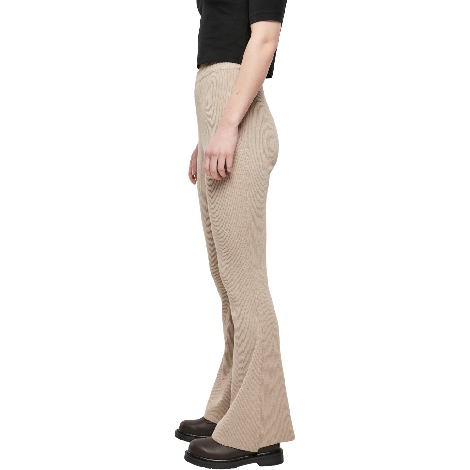 Urban Classics Ladies - Rib Knit Bootcut Leggings