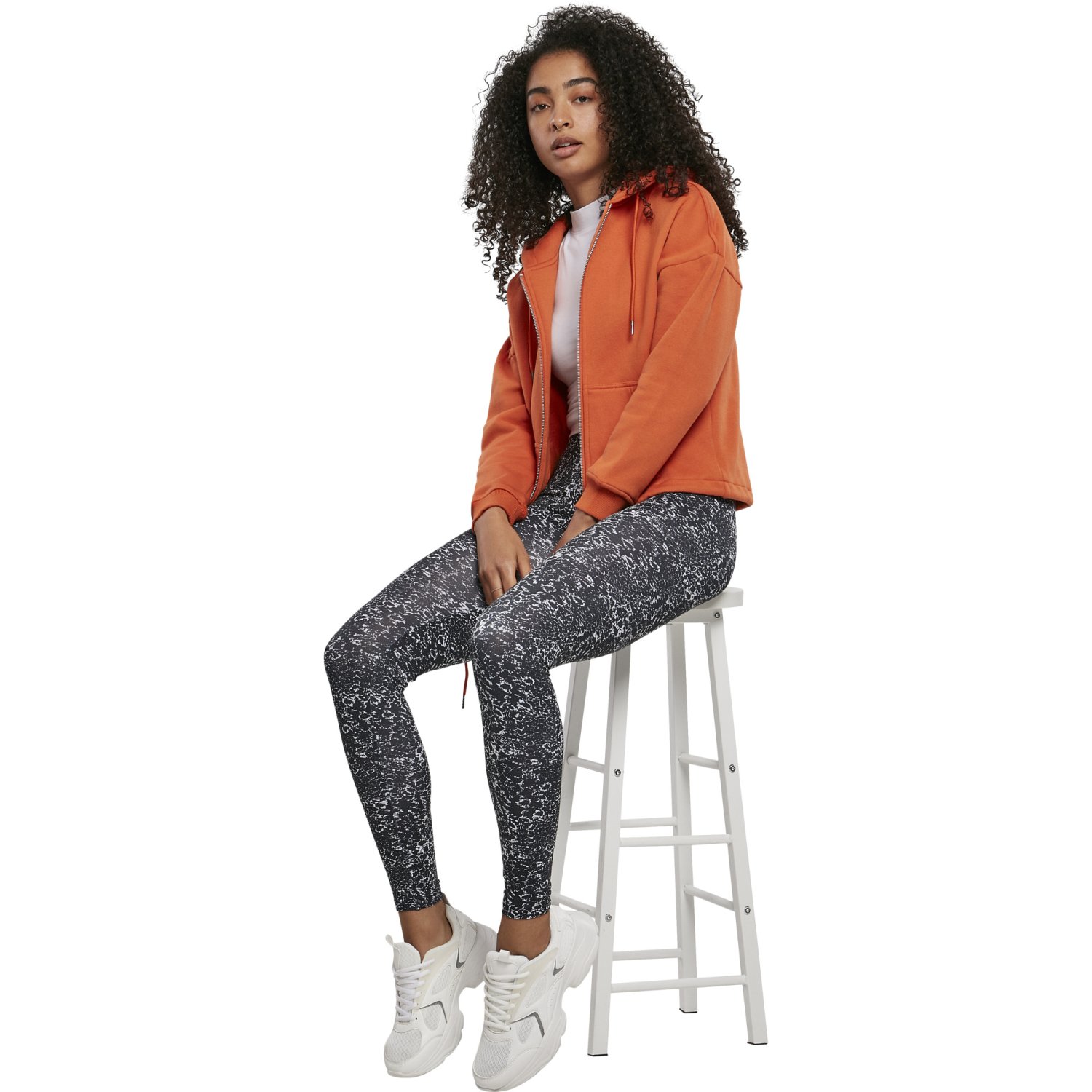 Urban Classics Ladies - All-Over-Pring Leggings black