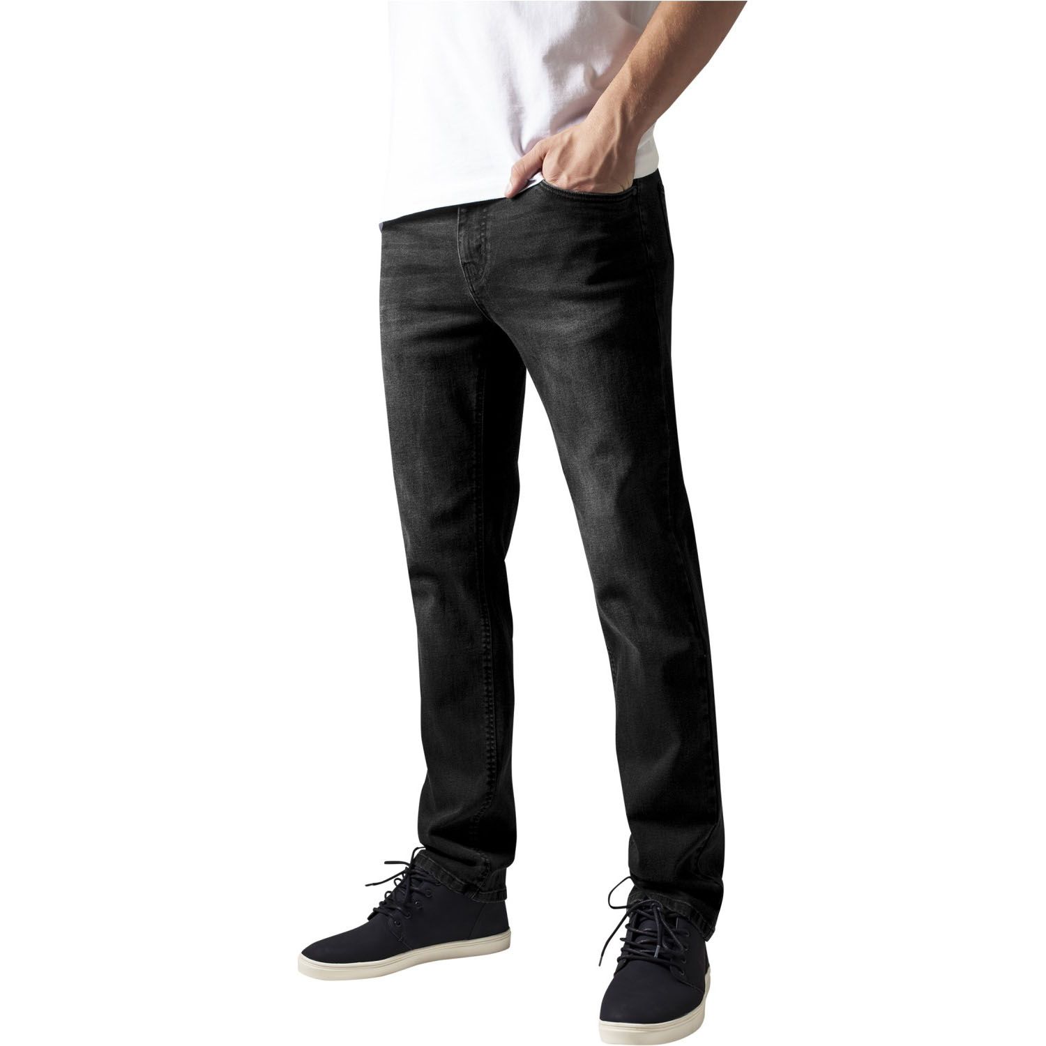 Urban Classics - STRETCH DENIM Jeans black washed
