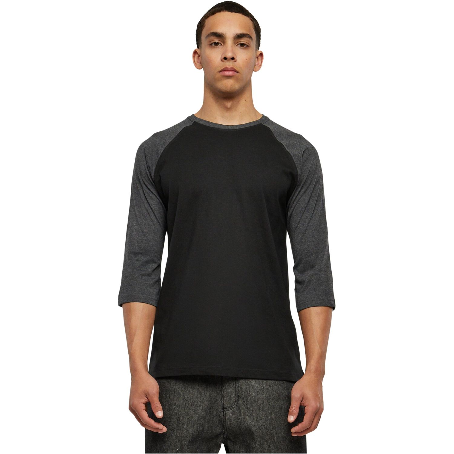 Urban Classics - RAGLAN 3/4 Sleeve black / charcoal