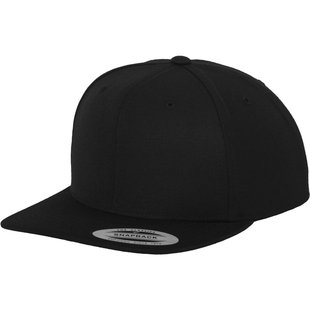 Flexfit Classic 6-Panel Snapback Casquette - noir