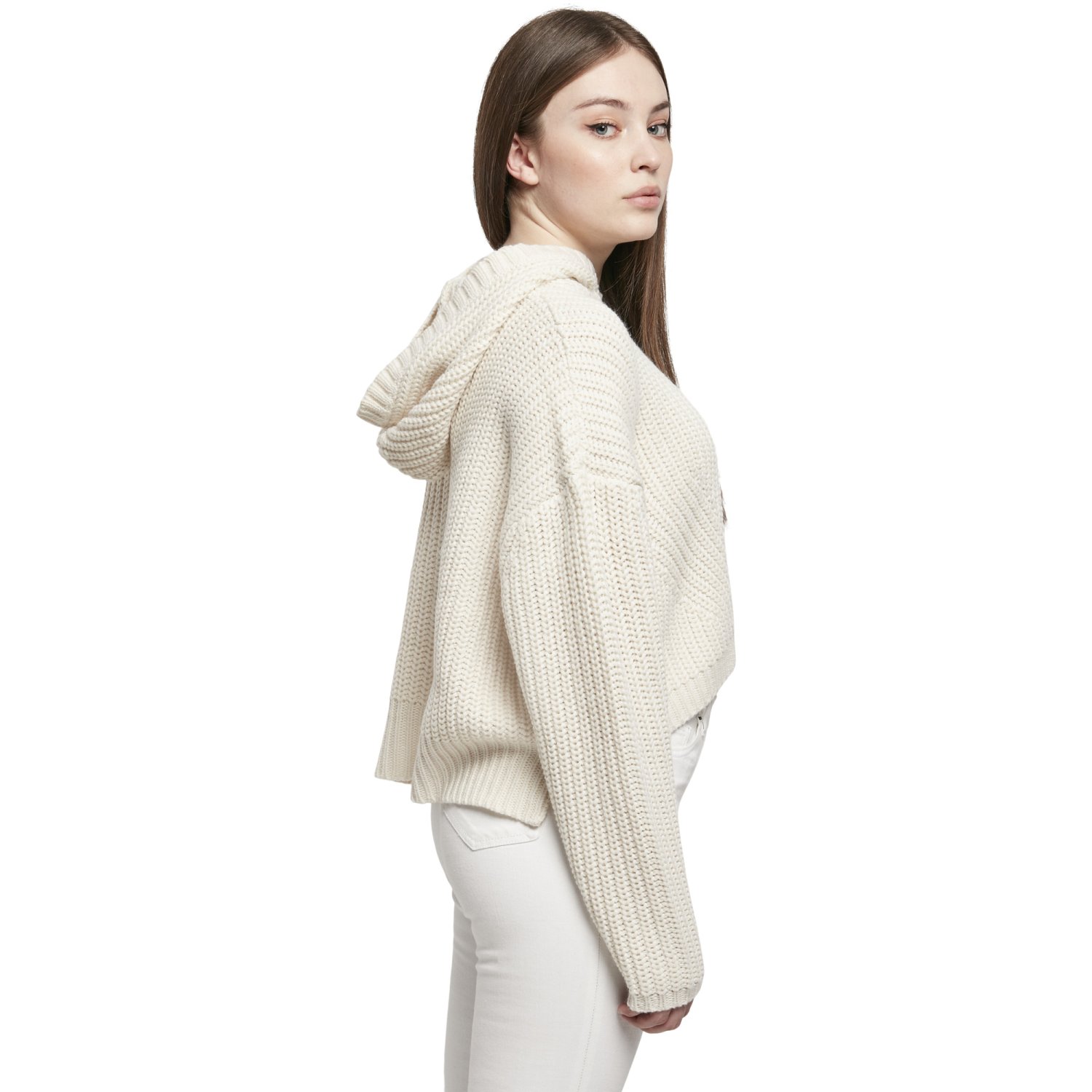 Urban Classics Ladies - Oversized Hoody Sweater sand