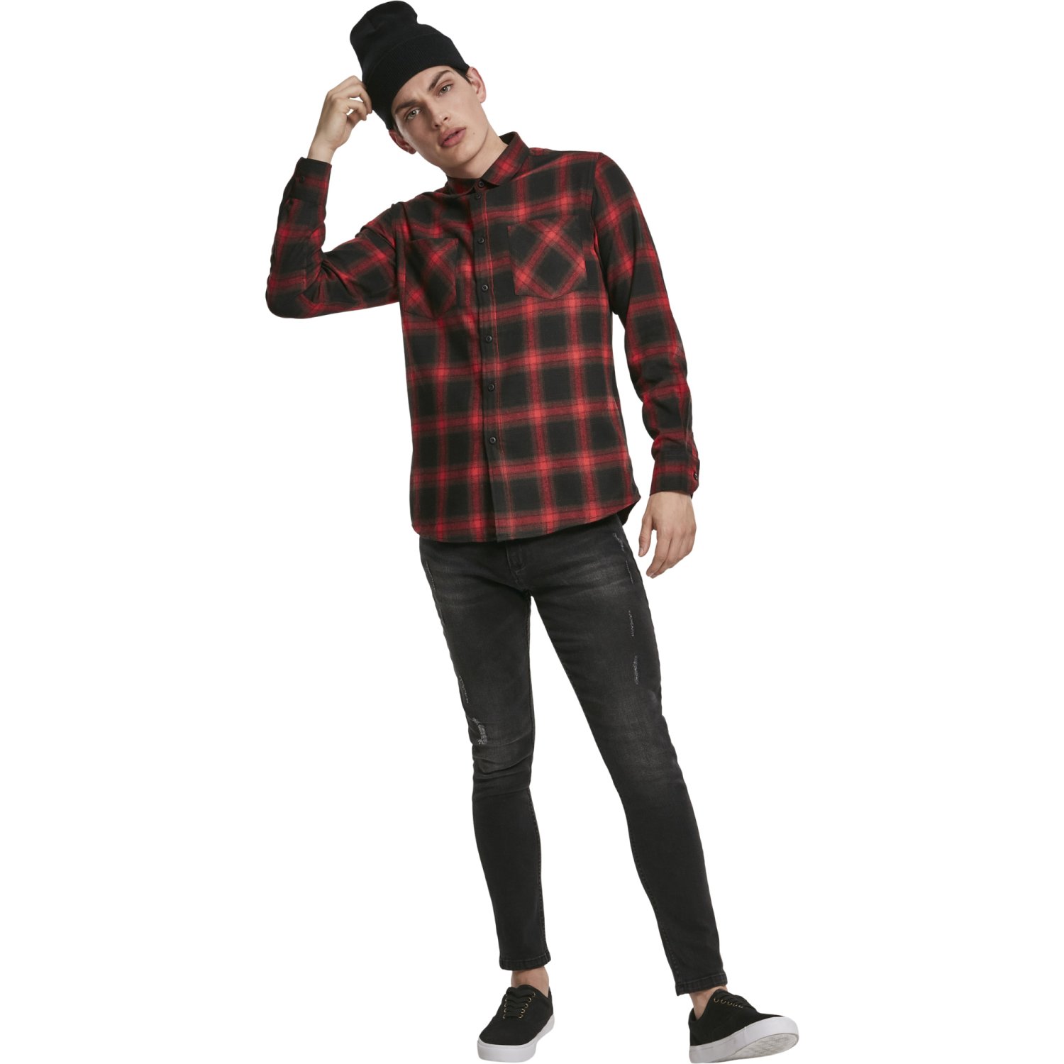 Urban Classics - FLANELL Karo Holzfäller Hemd