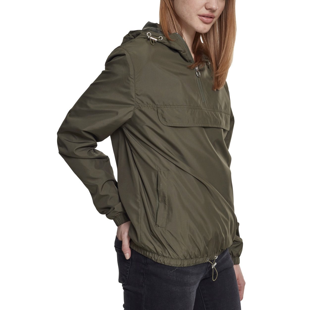 Urban Classics Ladies - PULL OVER Veste olive