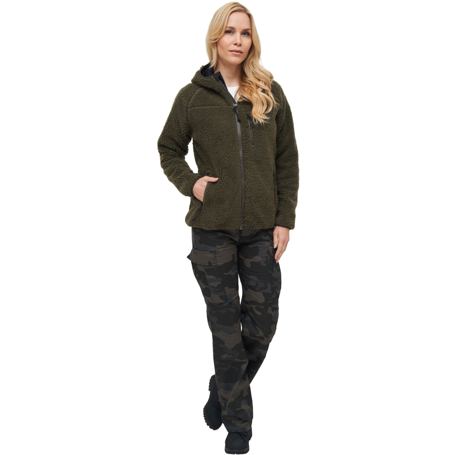 Brandit Ladies - Teddyfleece Veste olive