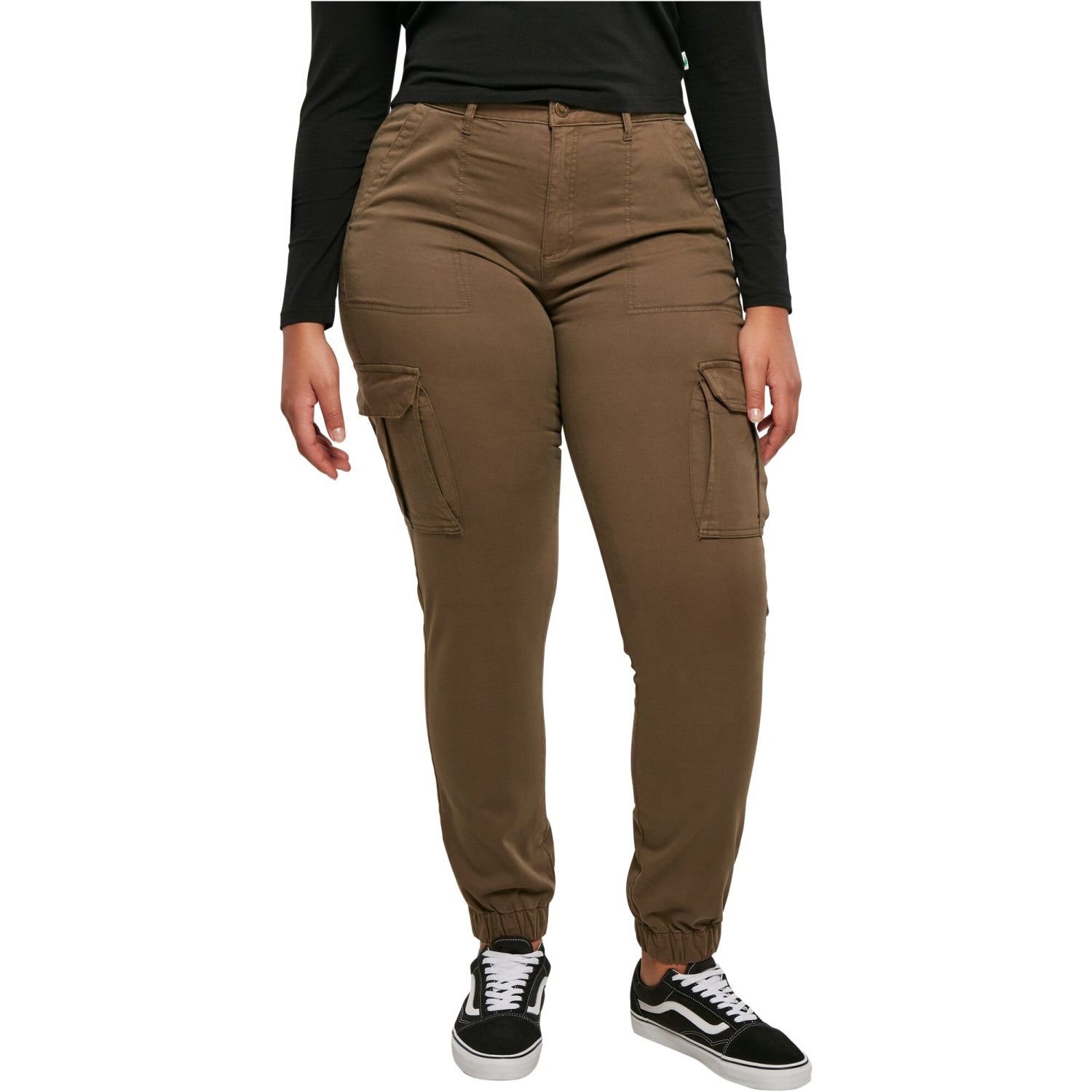 Urban Classics Ladies - Cotton Twill Utility Pantalon olive