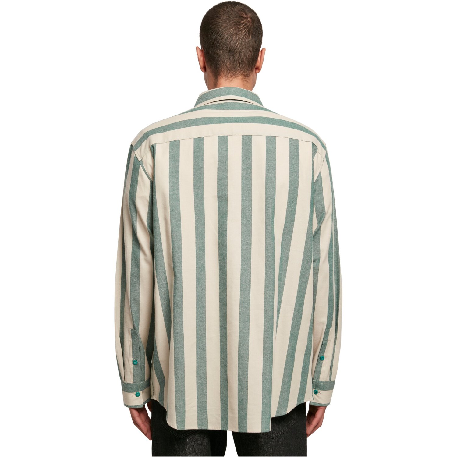 Urban Classics - Striped Shirt Hemd green / softseagrass