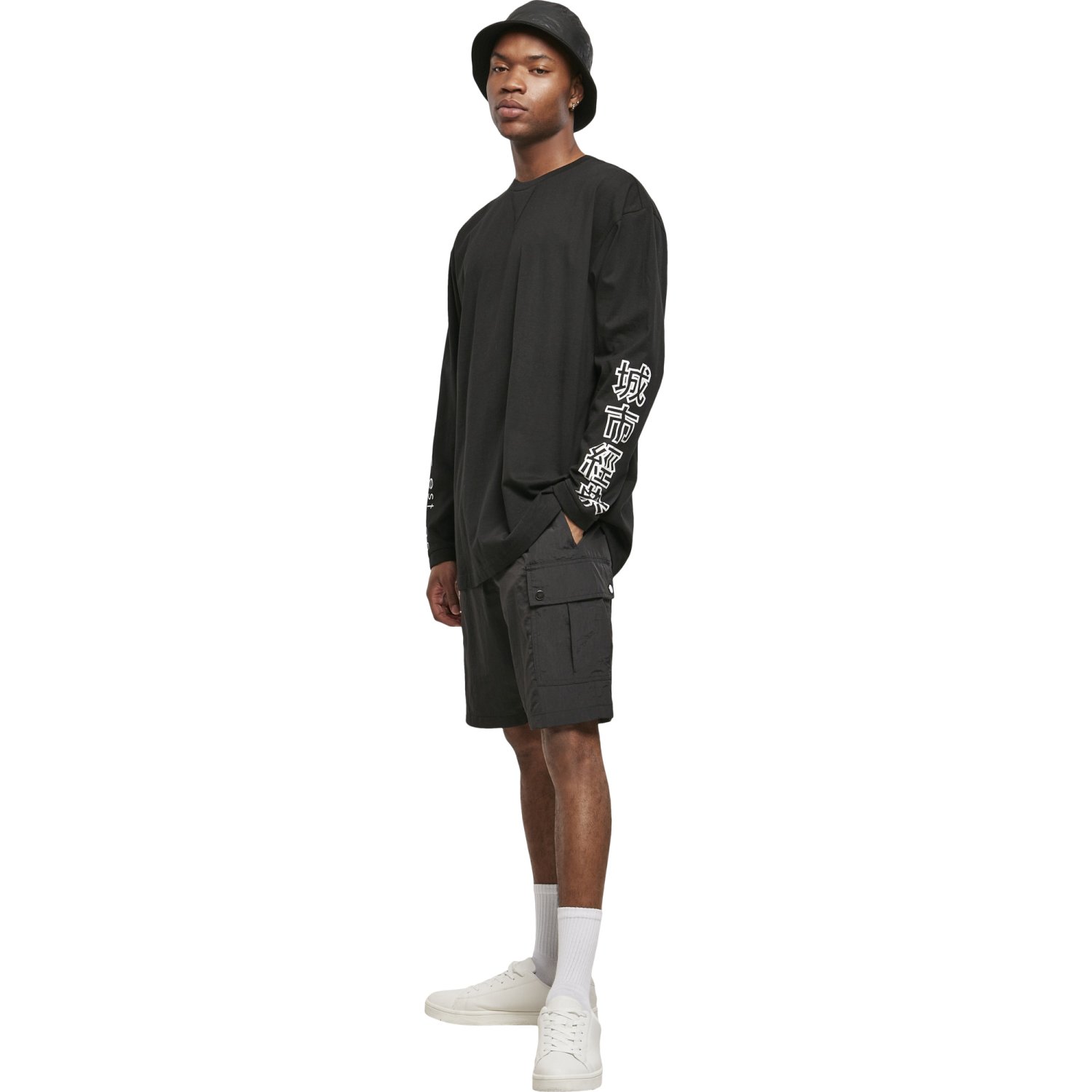 Urban Classics - Nylon Cargo Shorts noir