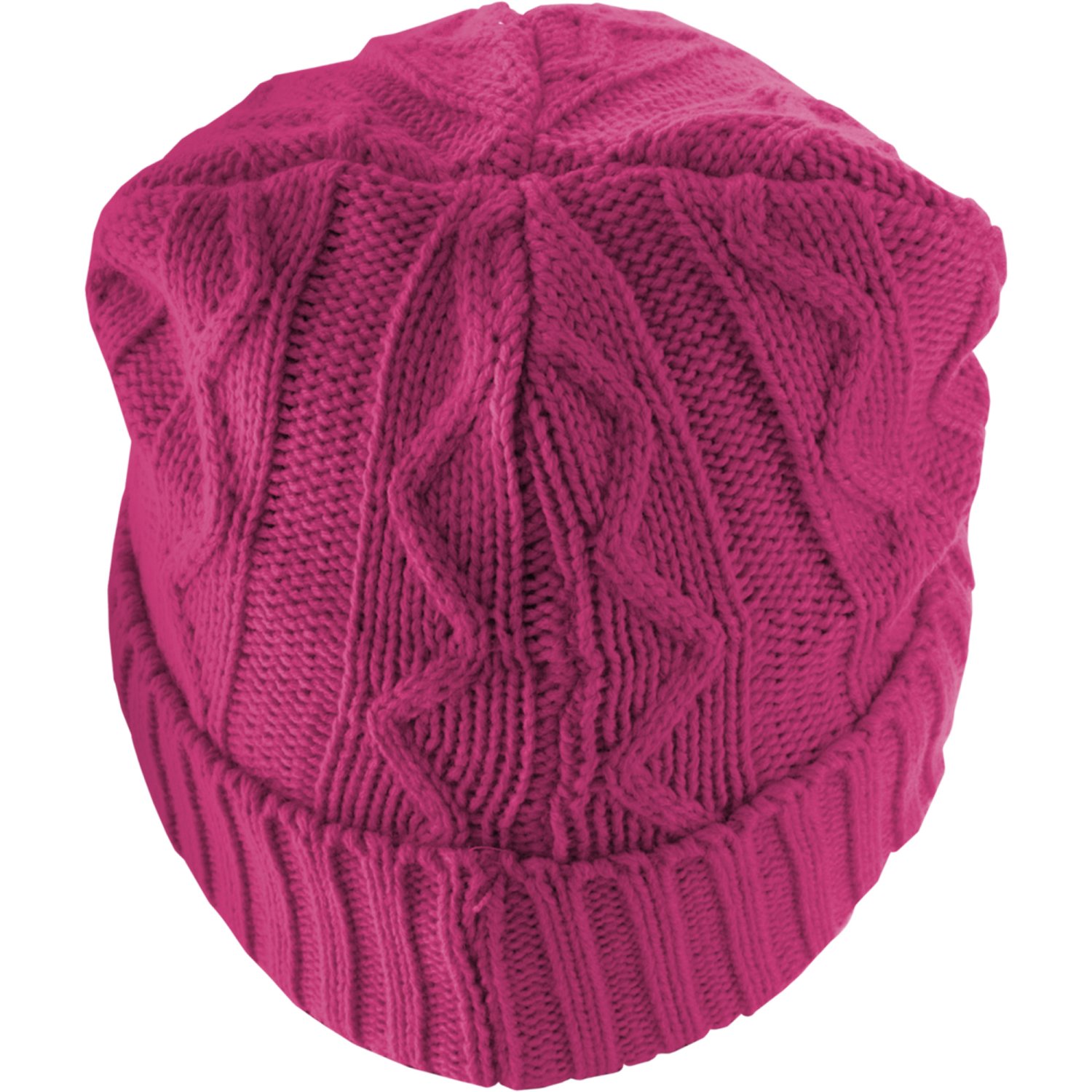 Urban Classics Beanie Bonnet - CABLE FLAP magenta