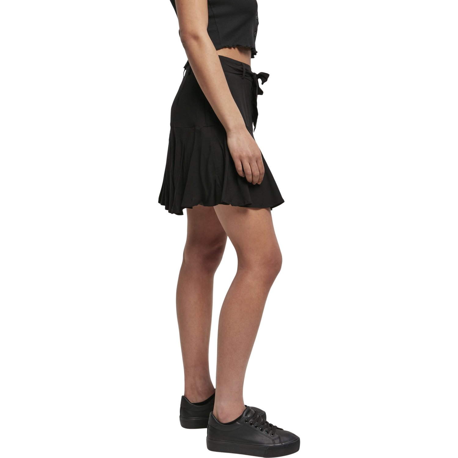 Urban Classics Ladies - Viscose Mini Jupe noir