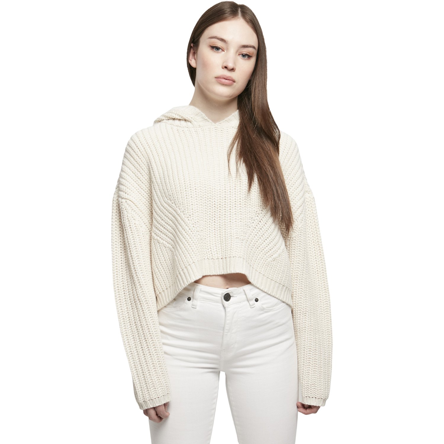 Urban Classics Ladies - Oversized Hoody Sweater sand