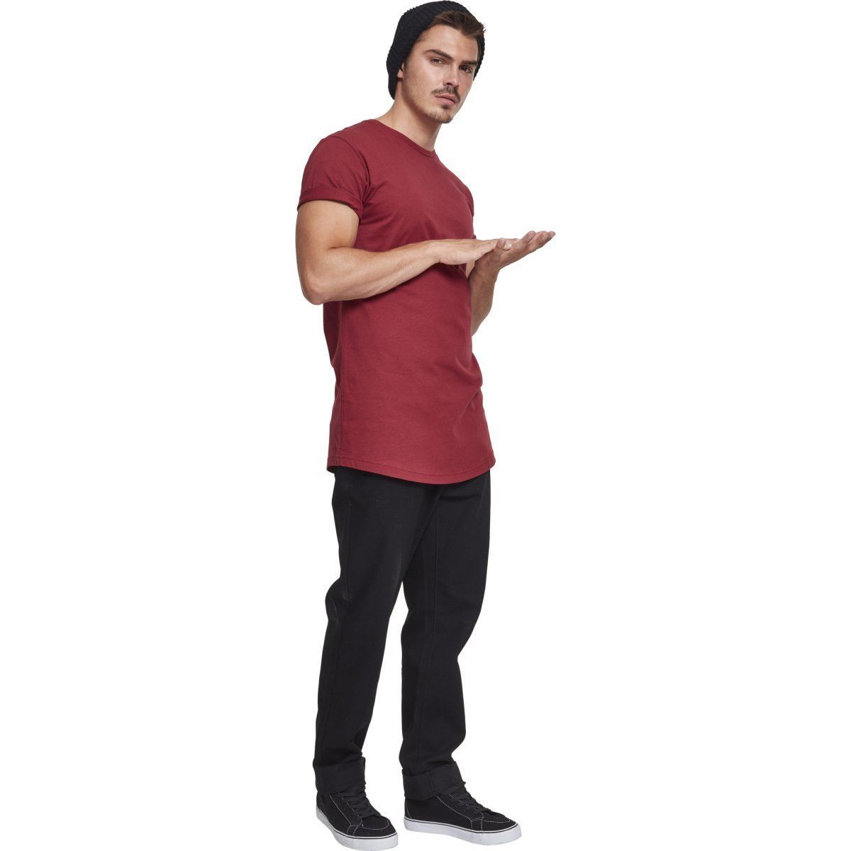 Urban Classics - SHAPED Long Tee burgundy