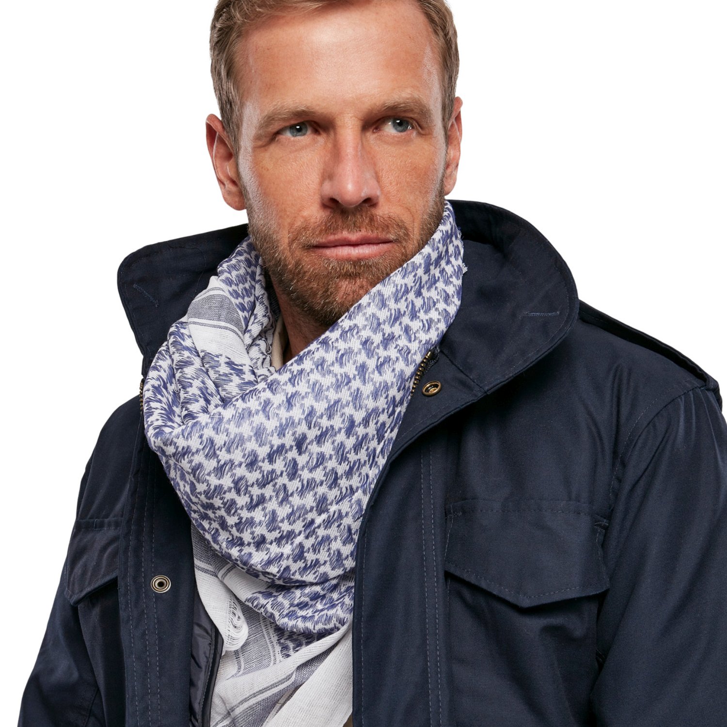 Brandit - SHEMAG Outdoor Foulard bleu / blanc