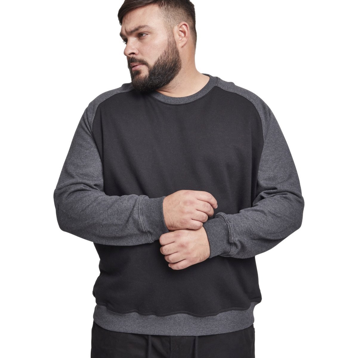 Urban Classics - 2-TONE RAGLAN Crewneck black