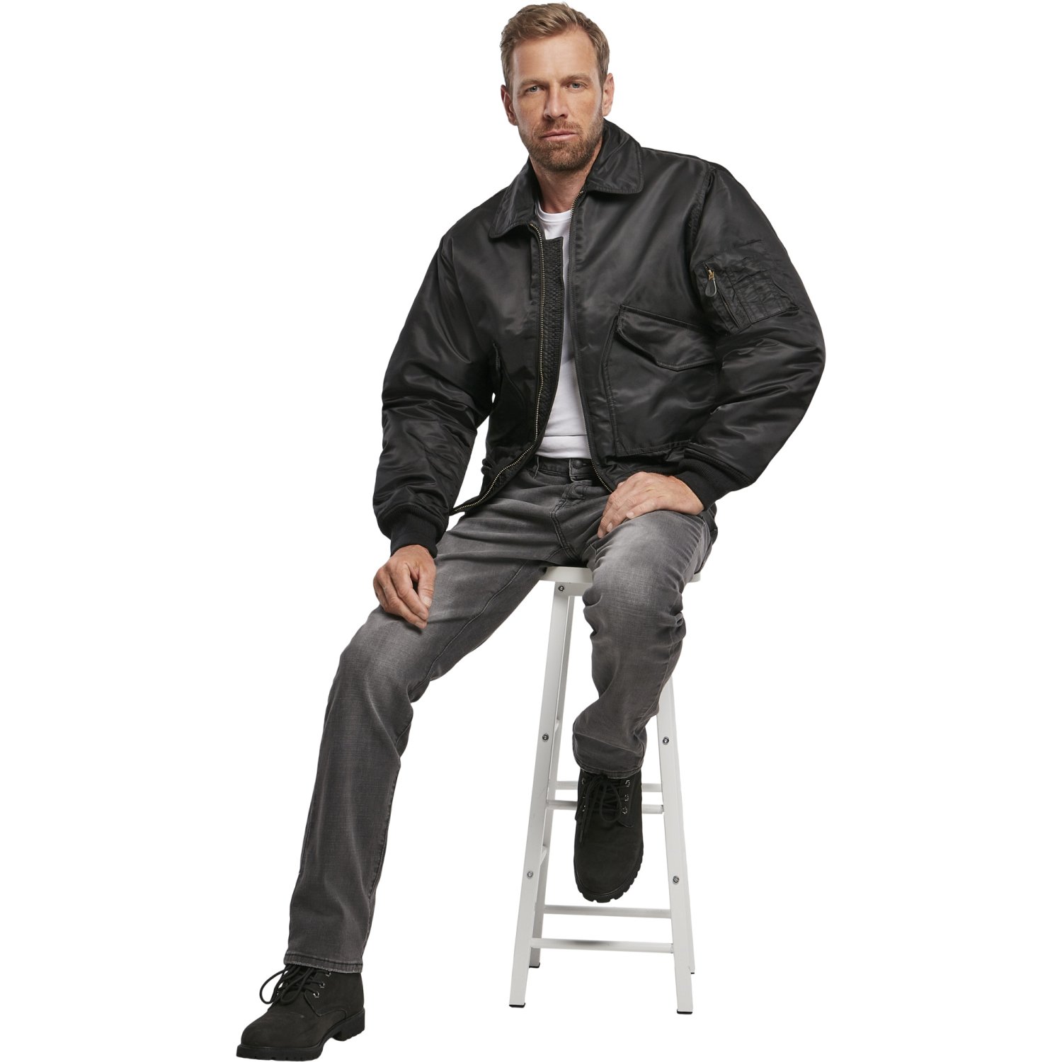 Brandit - CWU BOMBER Blouson de vol noir