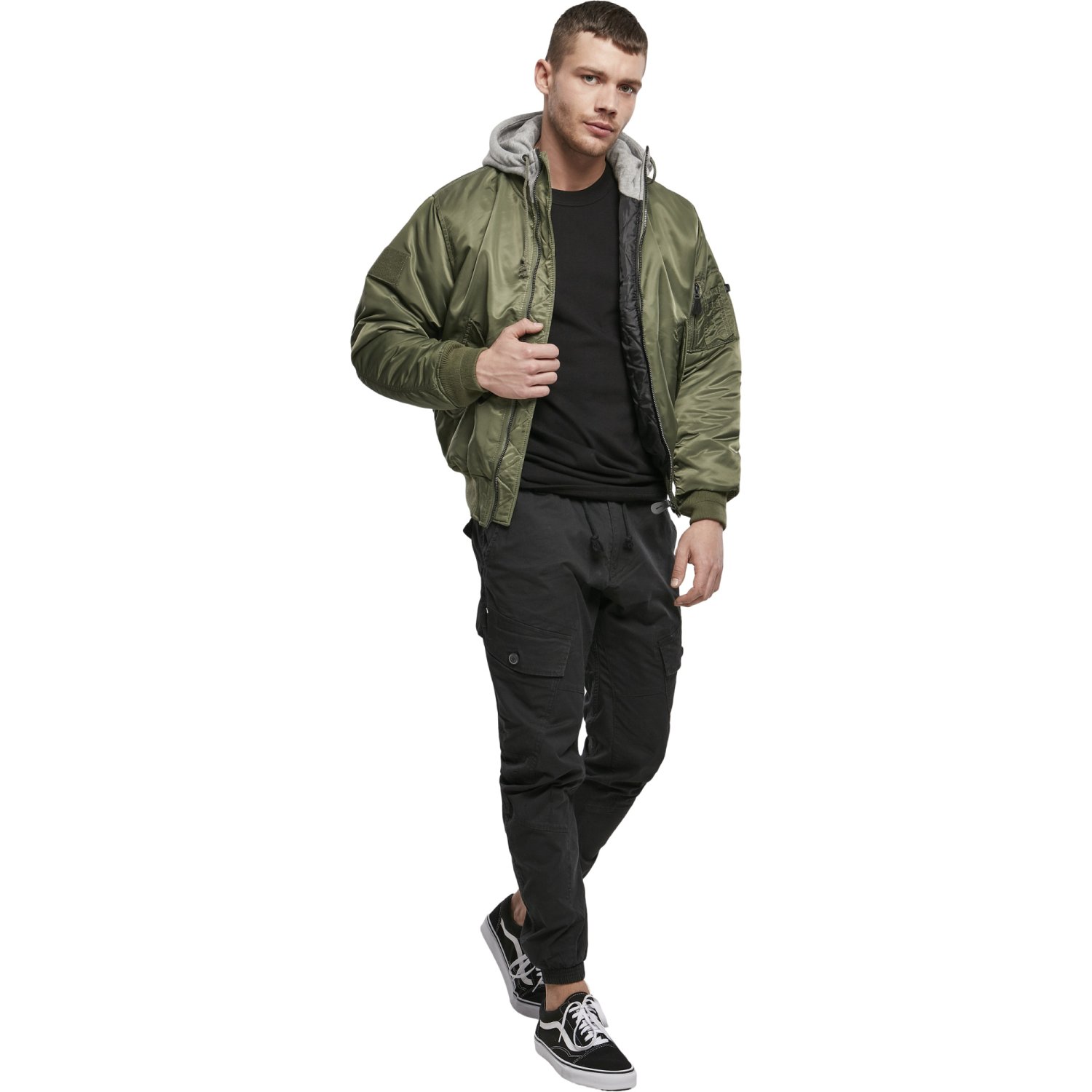 Brandit - MA1 BOMBER Hooded Veste olive